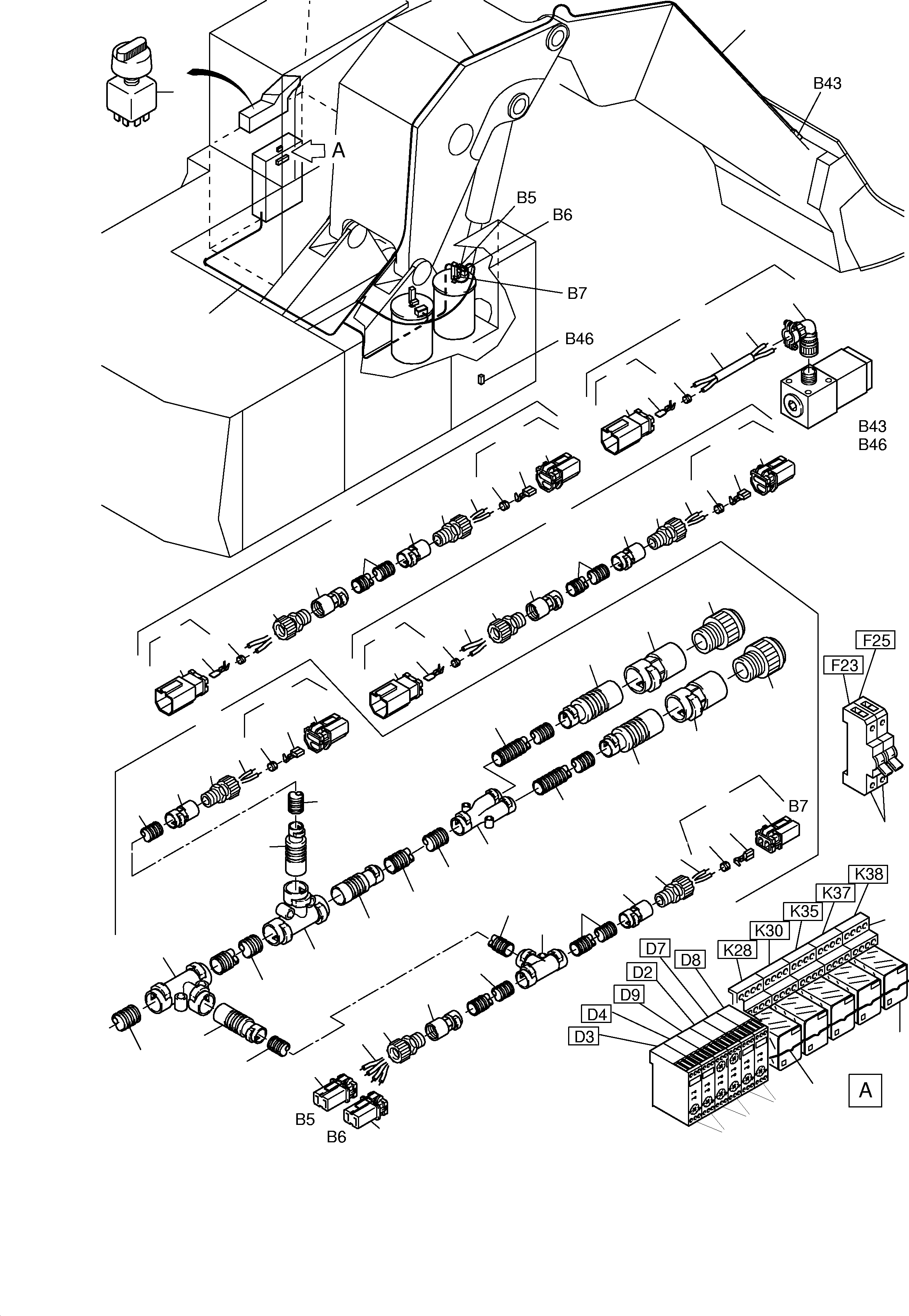 Cycle relay 655 898 40 KOMATSU