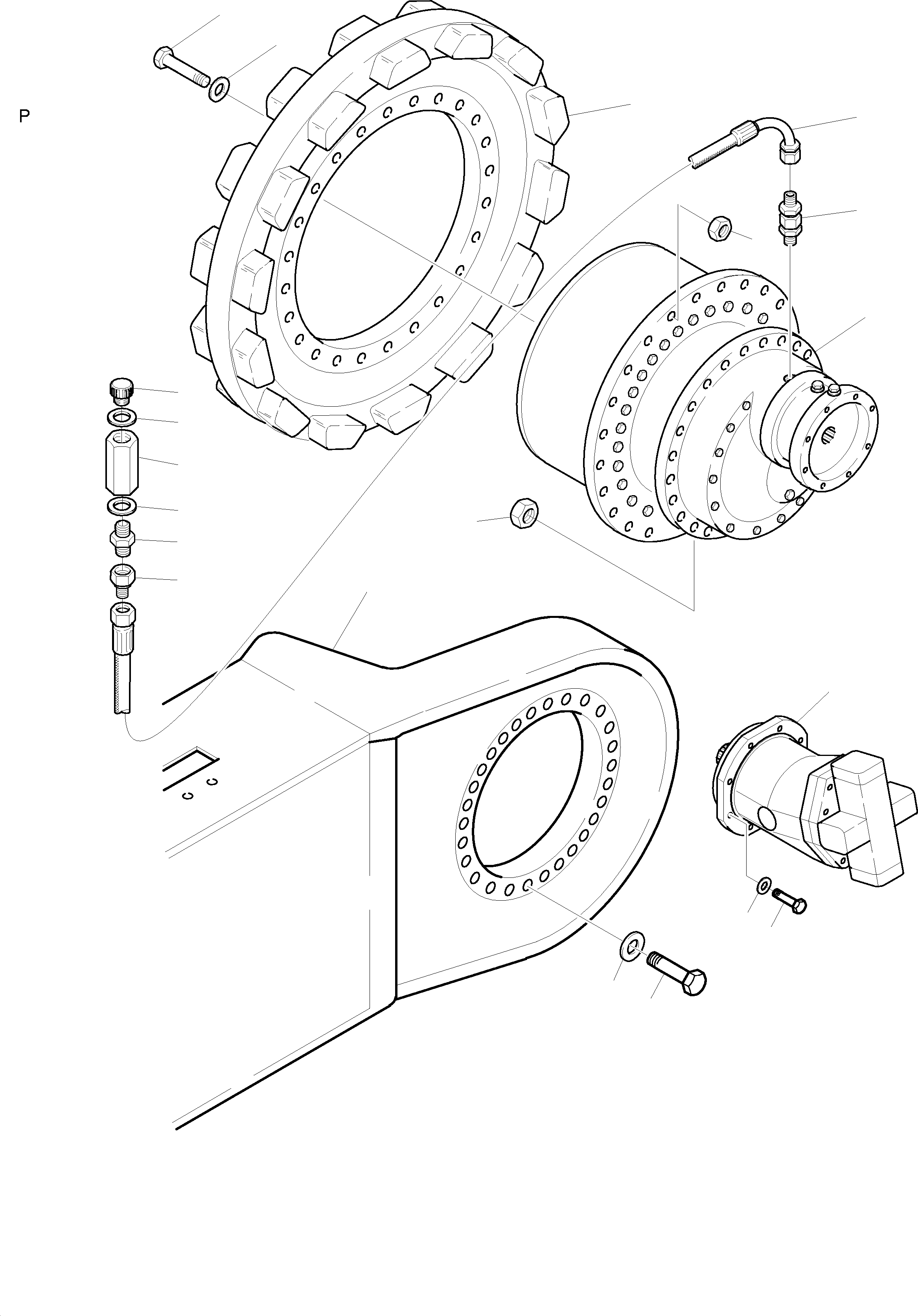 Track frame r.h. 898 592 40 KOMATSU