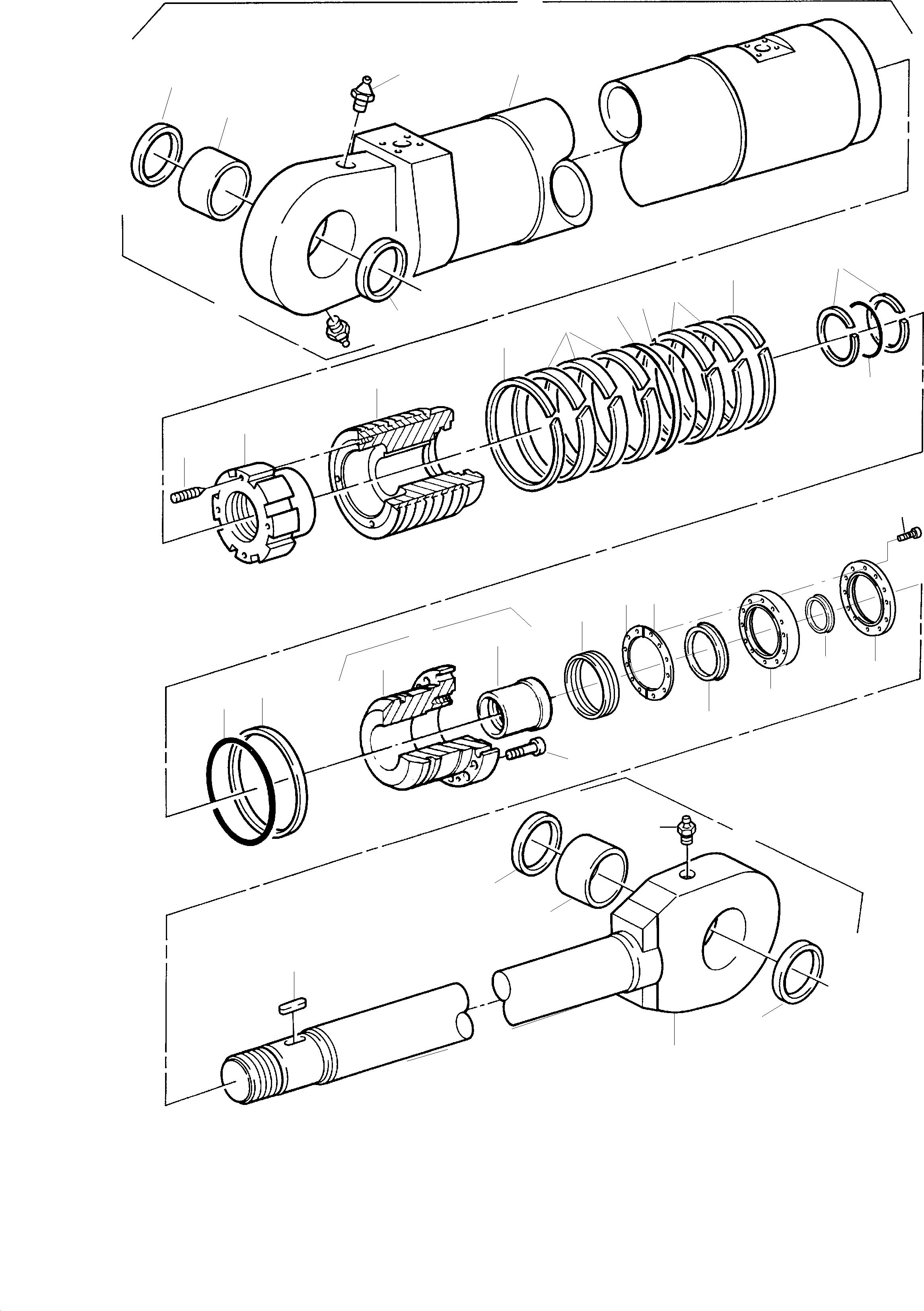 Piston rod assy. fig-nos: 04,05,28,29 767 958 73 KOMATSU