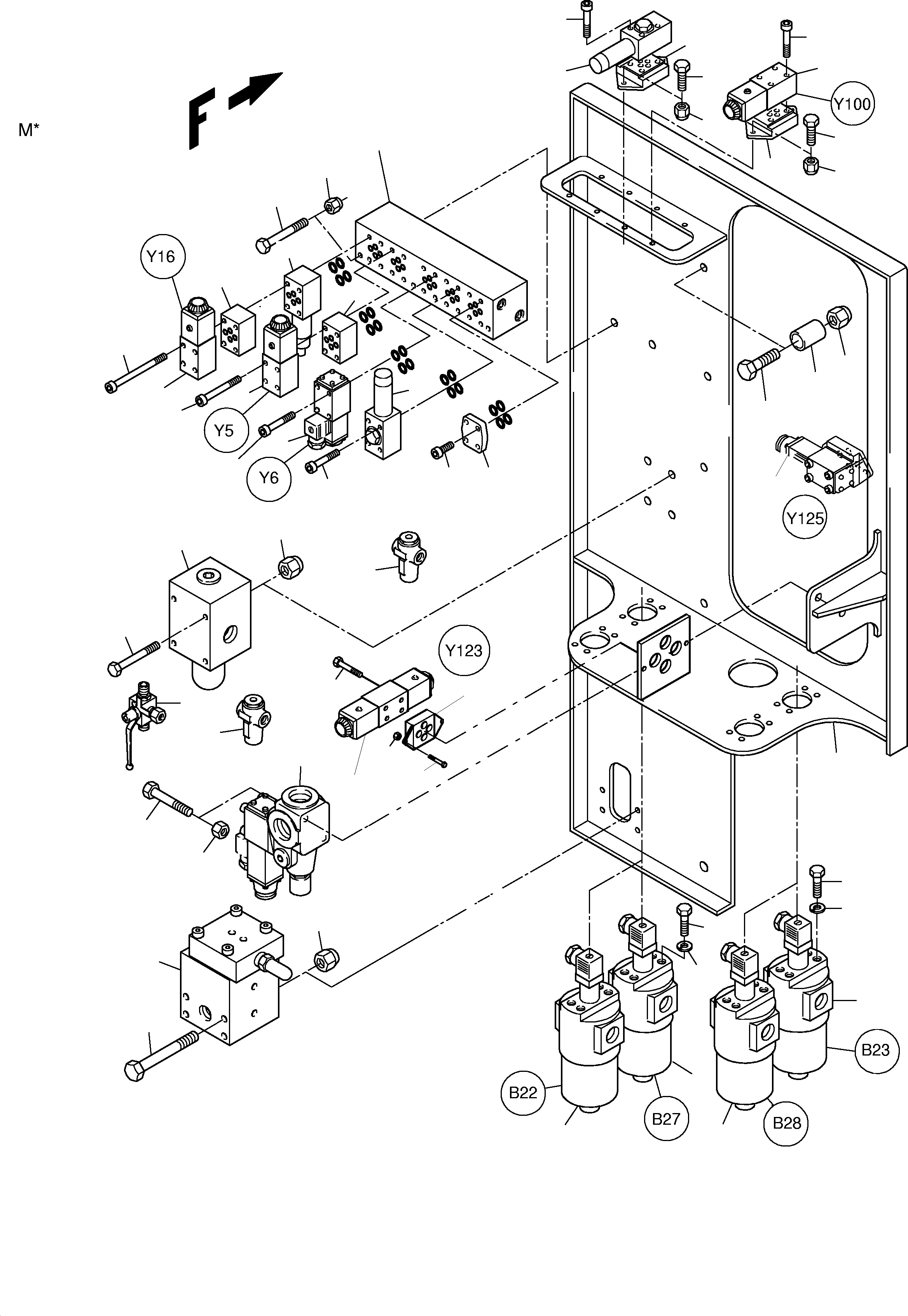 4/3-Directional spool valve 896 531 40 KOMATSU
