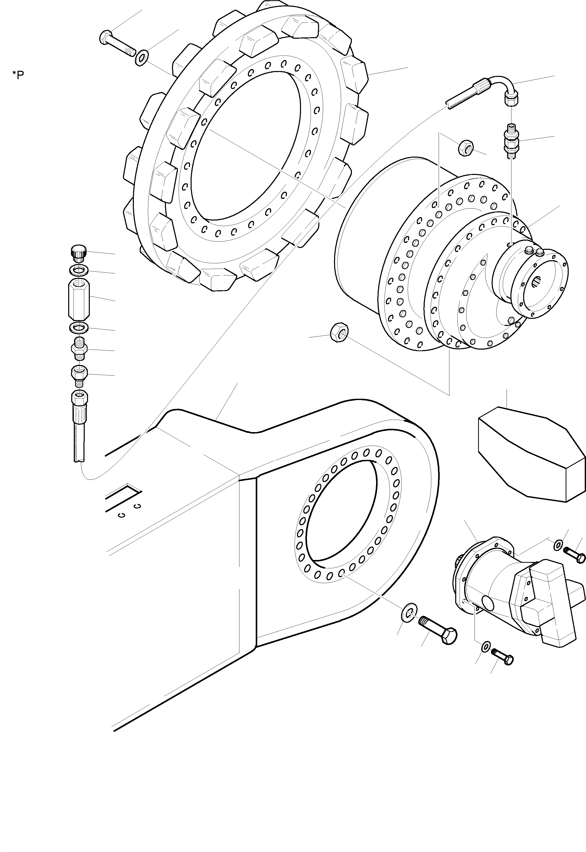 Drive motor protection 901 065 40 KOMATSU
