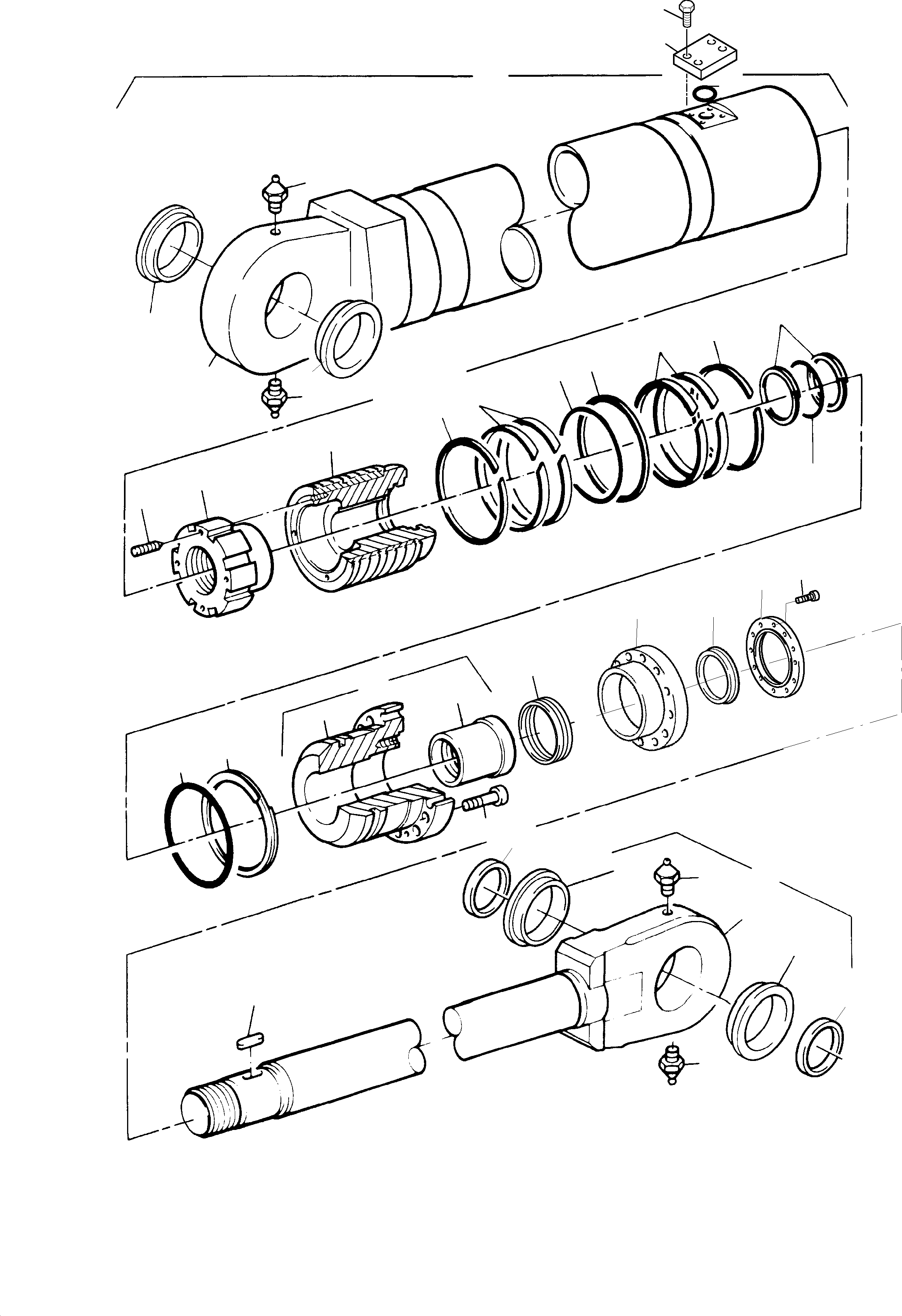 Sealing kit for piston rod consist. of fig-no: 16, 17, 23 and 24 697 678 73 KOMATSU