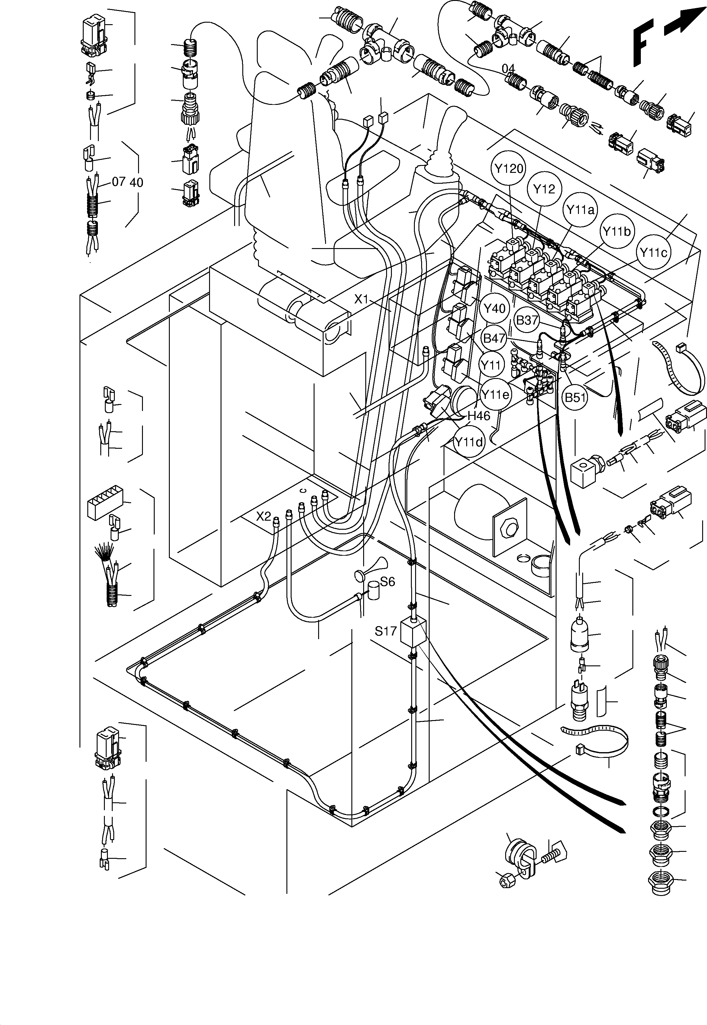Harness assy. V24 903 364 40 KOMATSU