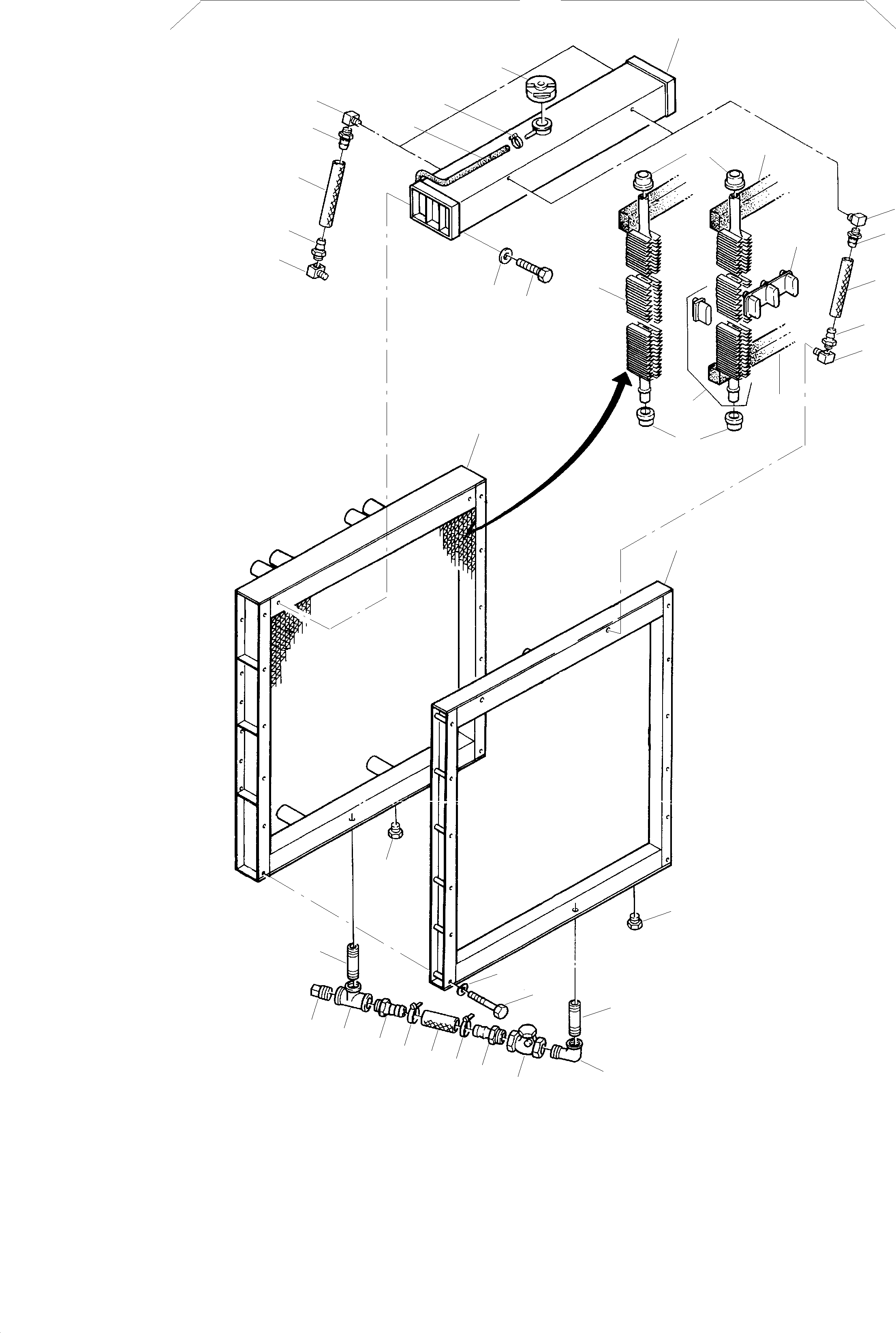 Radiator (sea water proof) 891 724 40 KOMATSU