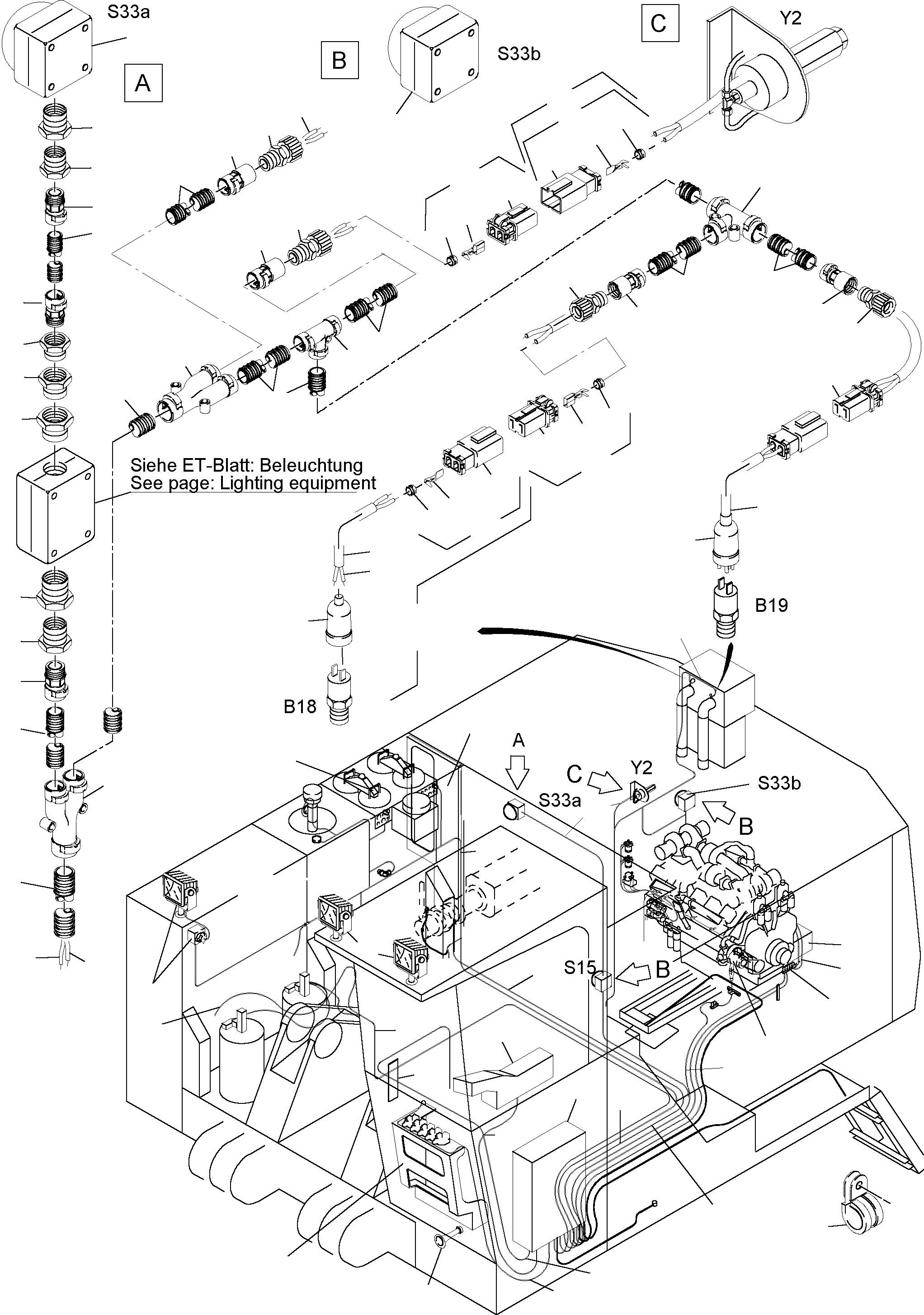 Harness - boom/stick 917 331 40 KOMATSU