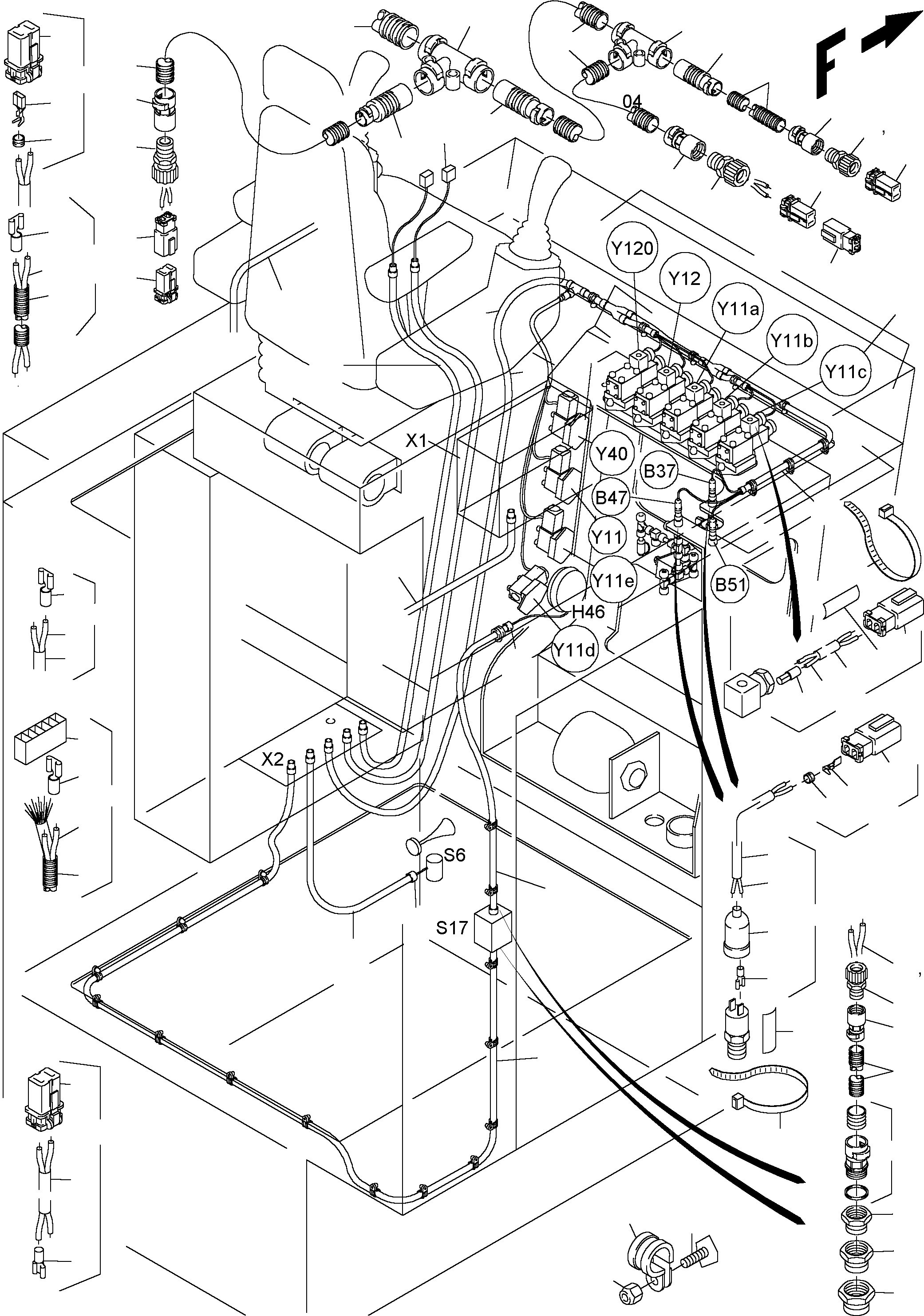 Cable sleeve 2,5 056 071 40 KOMATSU