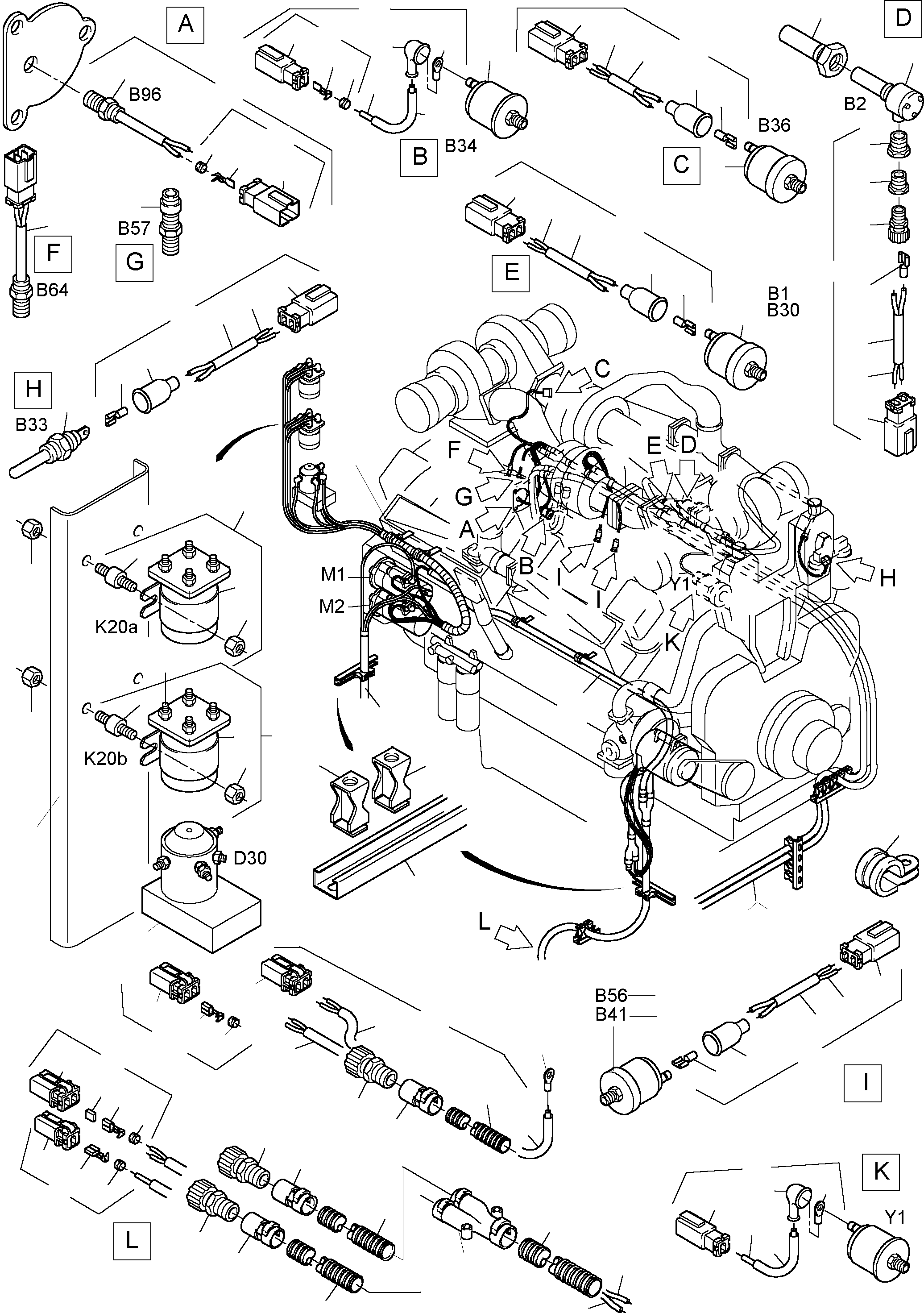 Pressure switch - engine-oil pressure 906 754 40 KOMATSU