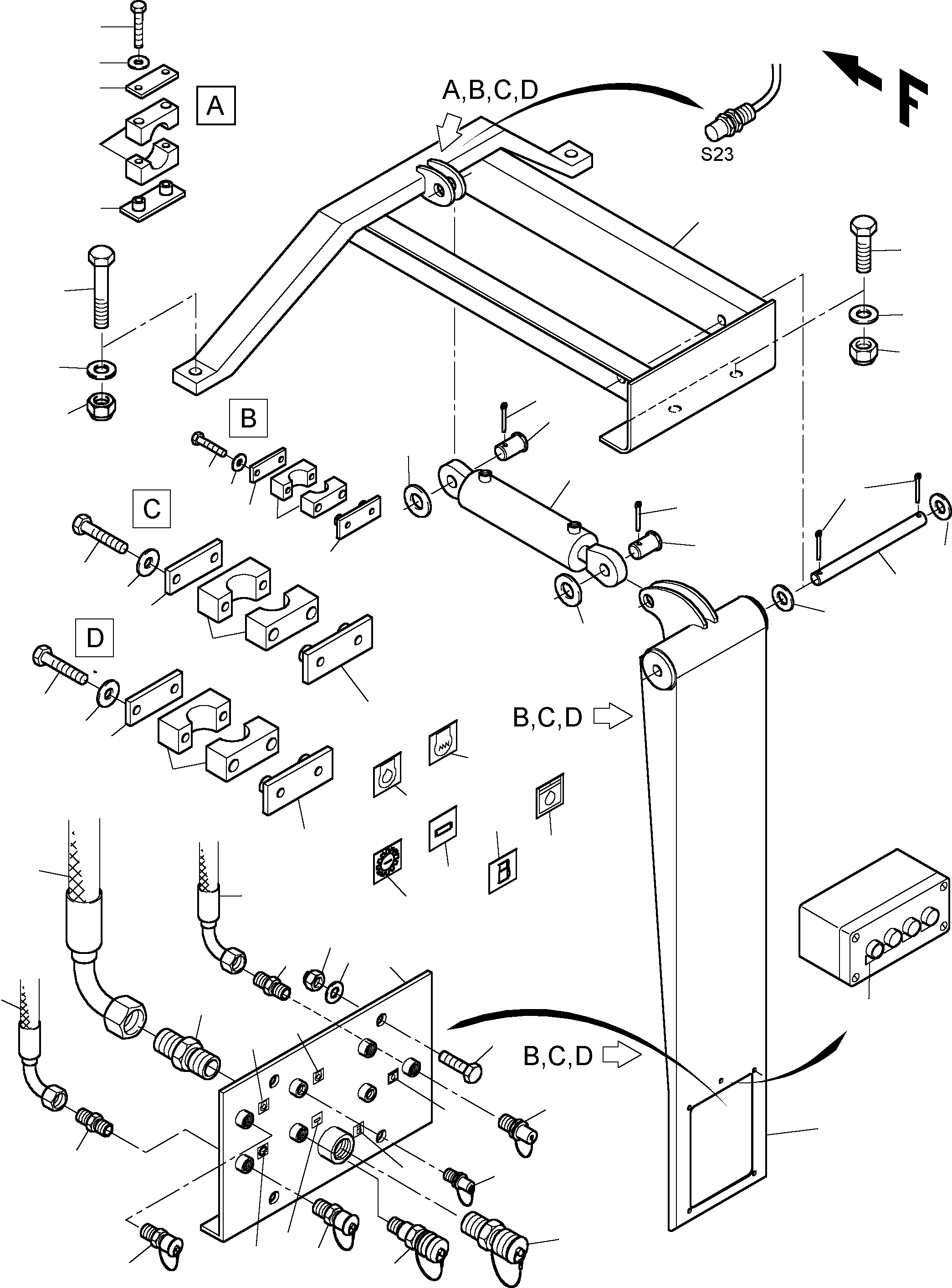 Hose assy. D 50 903 290 40 KOMATSU