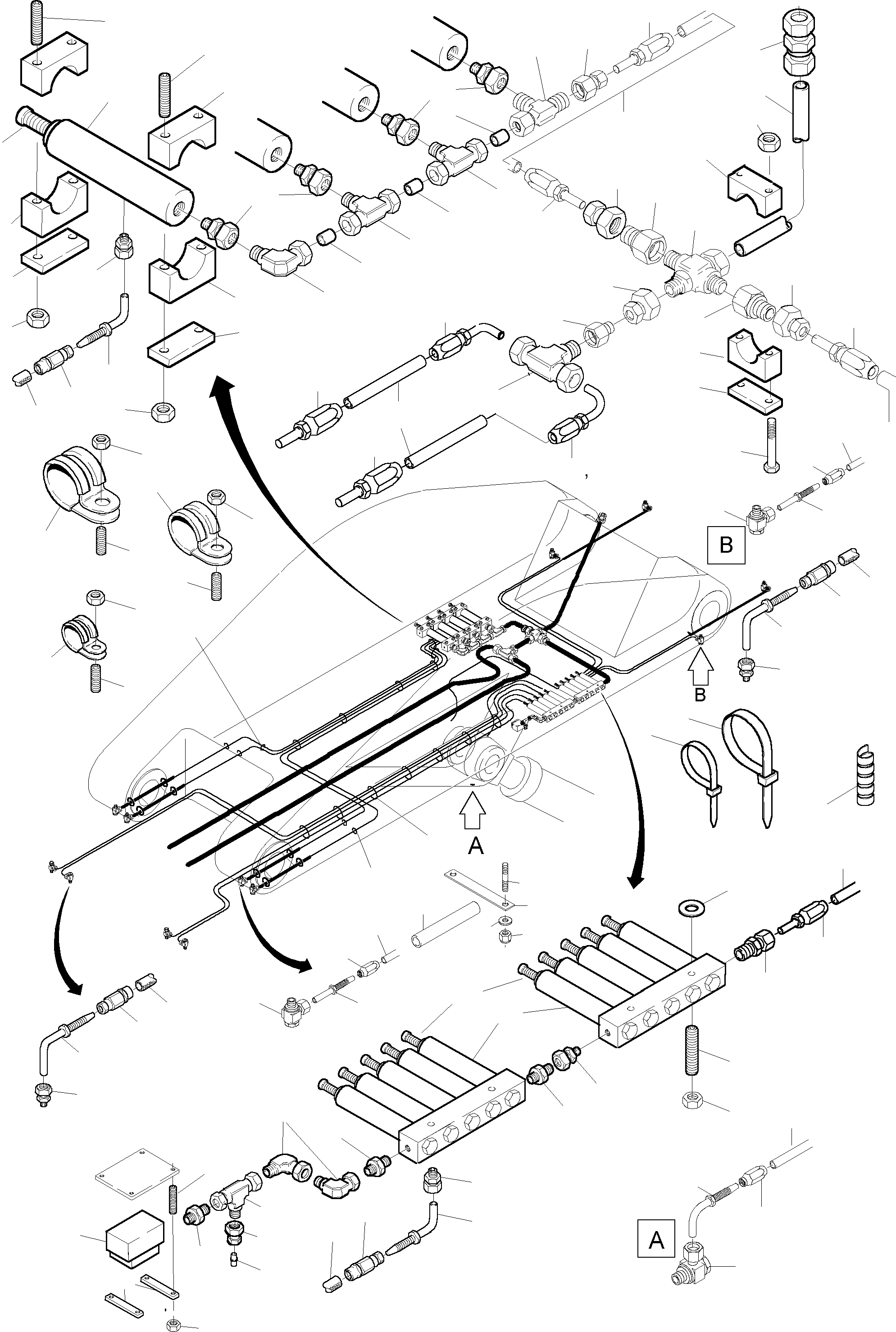 Труба в сборе ø 25 913 792 40 KOMATSU