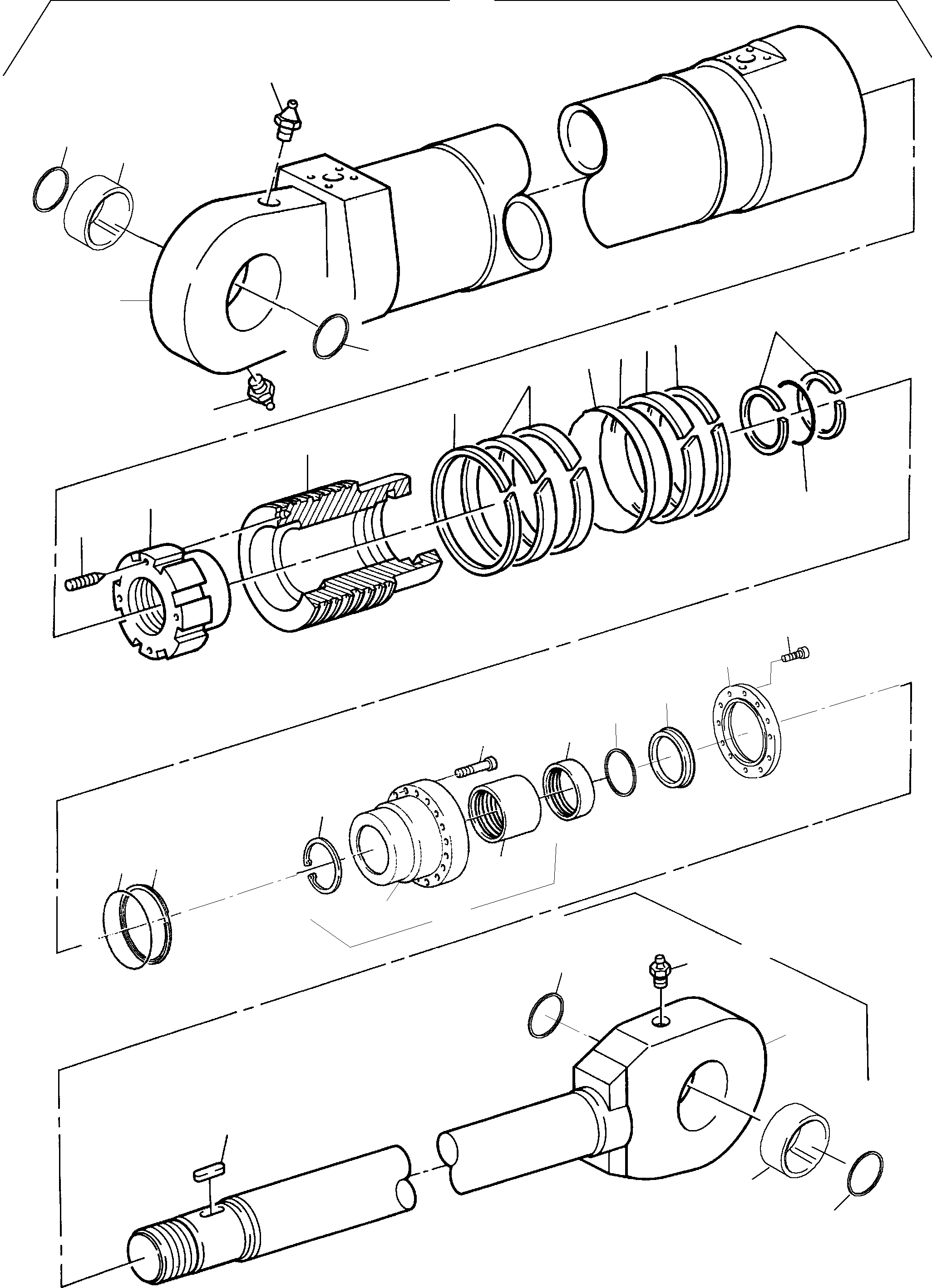 Piston rod assy. incl. fig-nos. 04,06,08, 30 792 115 73 KOMATSU