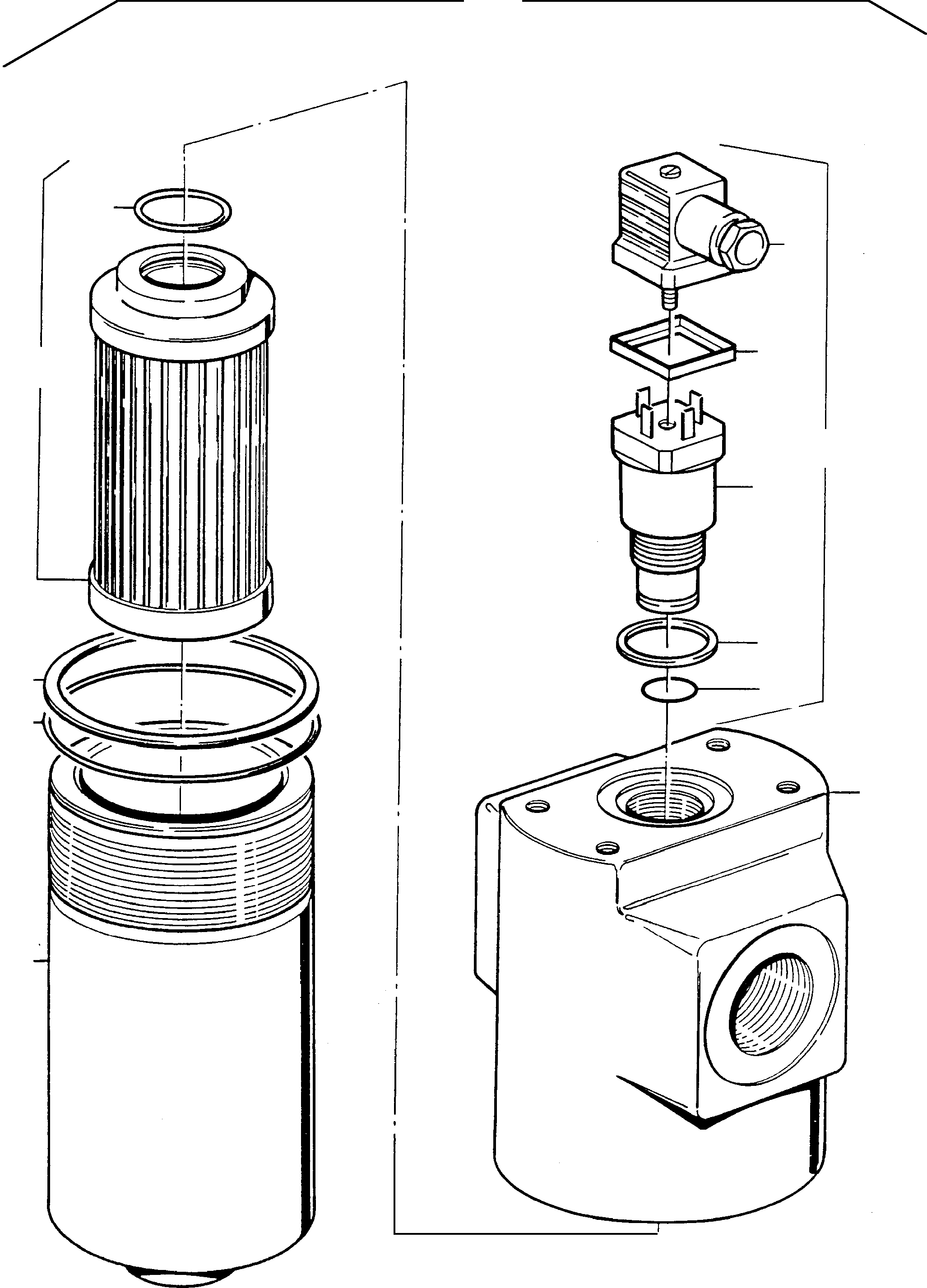 Hydr. filter assy. 906 850 40 KOMATSU