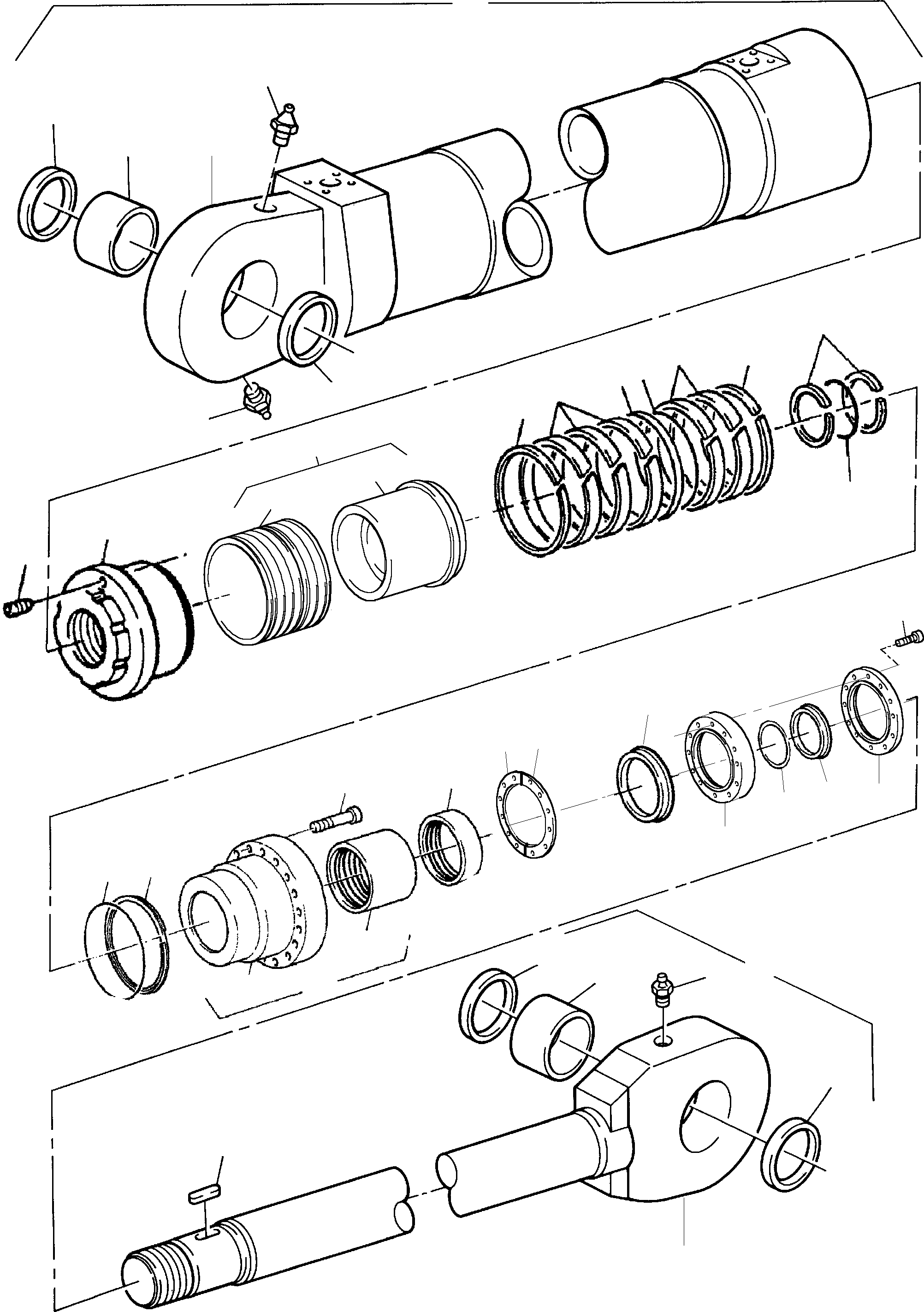 Комплект уплотнений - piston rod consist. of fig-nos: 16,17,23 24, 32 792 113 73 KOMATSU