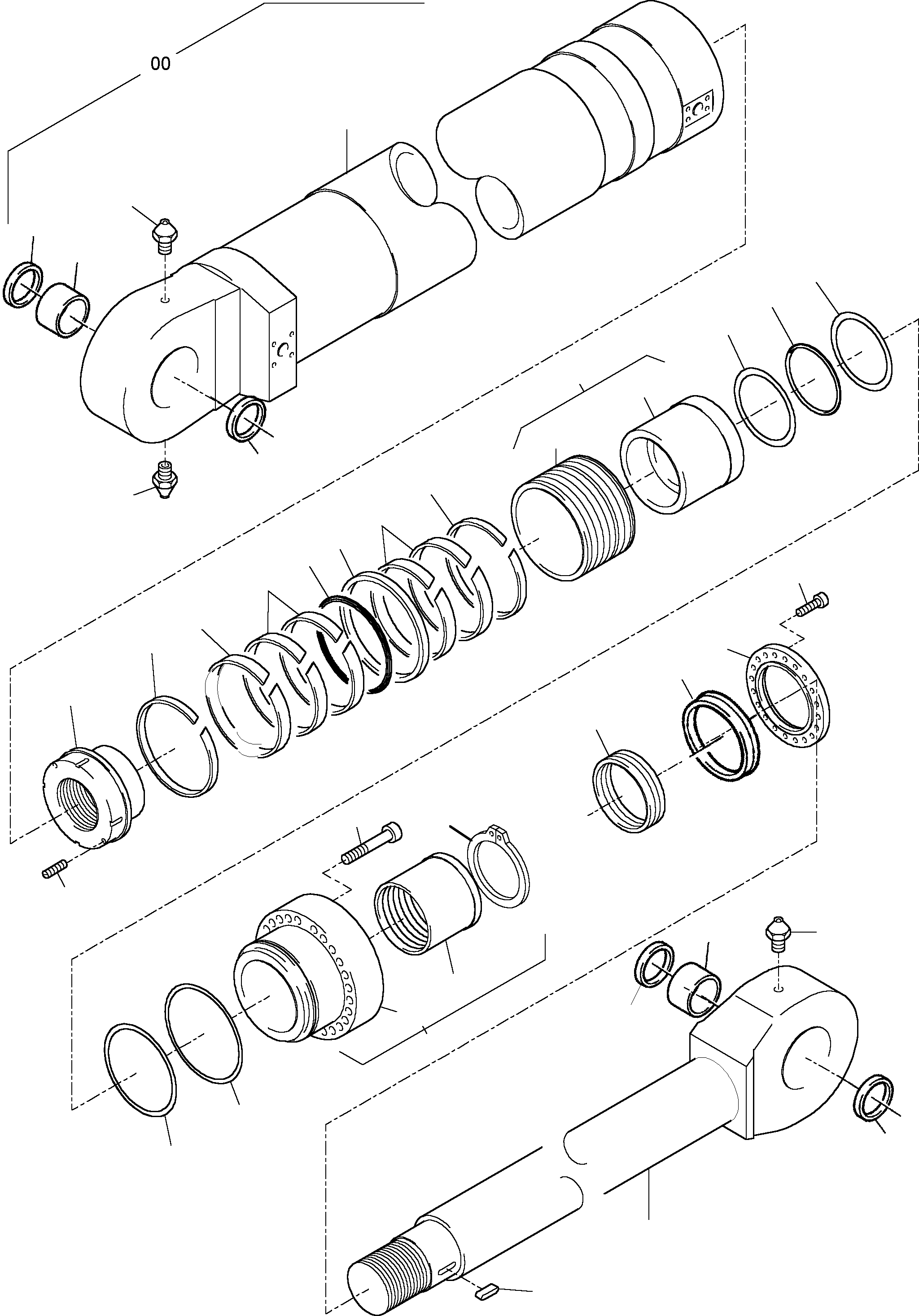 Piston rod incl. fig-nos: 06, 19, 21 770 477 73 KOMATSU