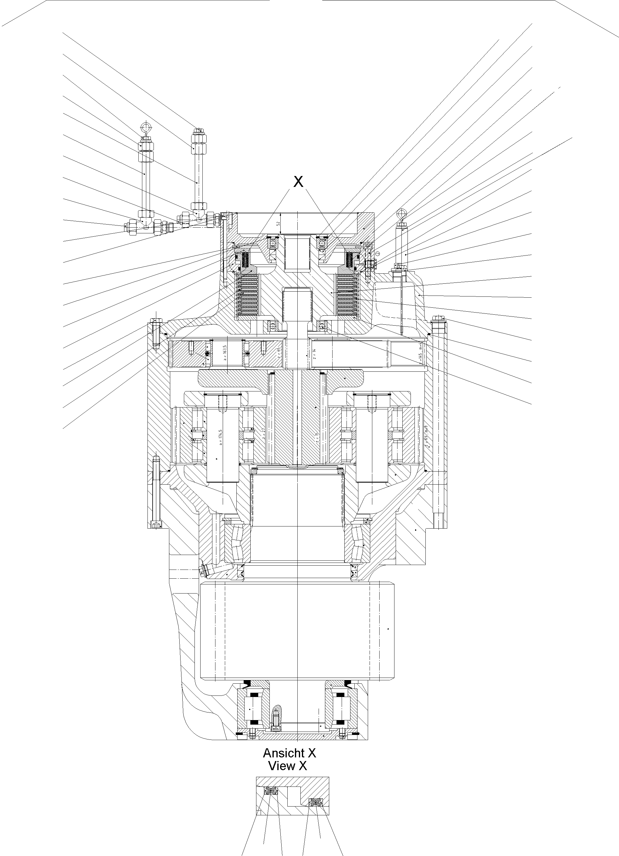 Unions of the brake consists of fig.nos 203, 204, 205, 206 ,211, 213, 215, 316, 334, 519, 522, 526 792 274 73 KOMATSU