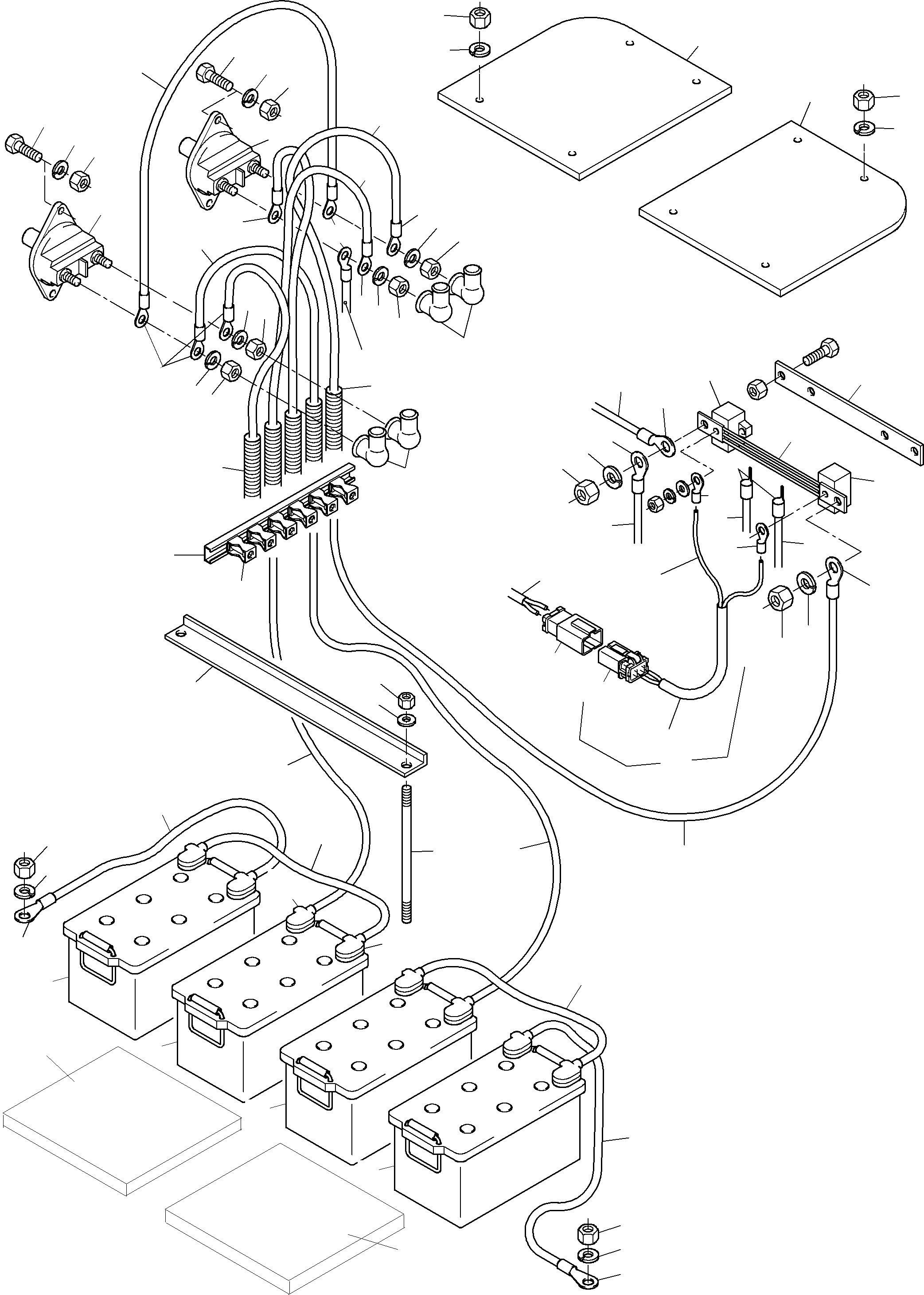 Pole end plate, red 906 942 40 KOMATSU