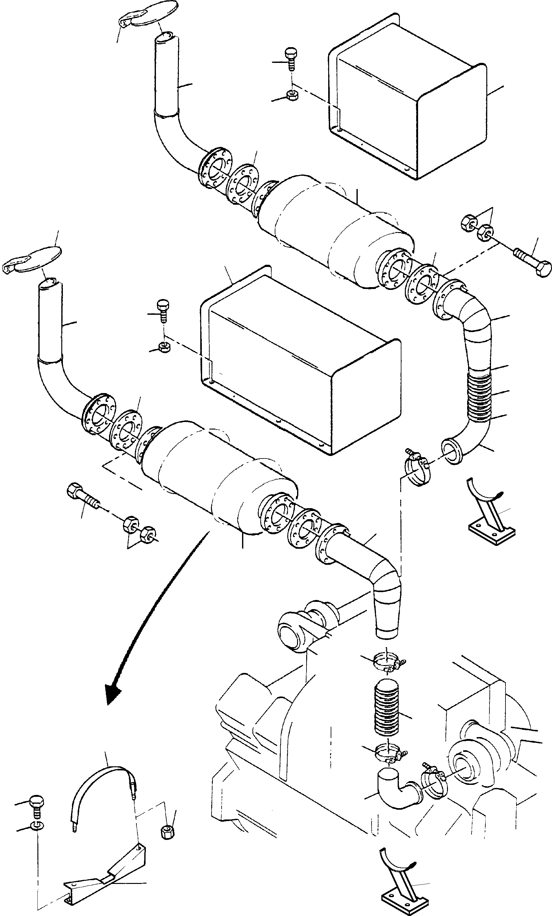Выпускная труба 901 285 40 KOMATSU