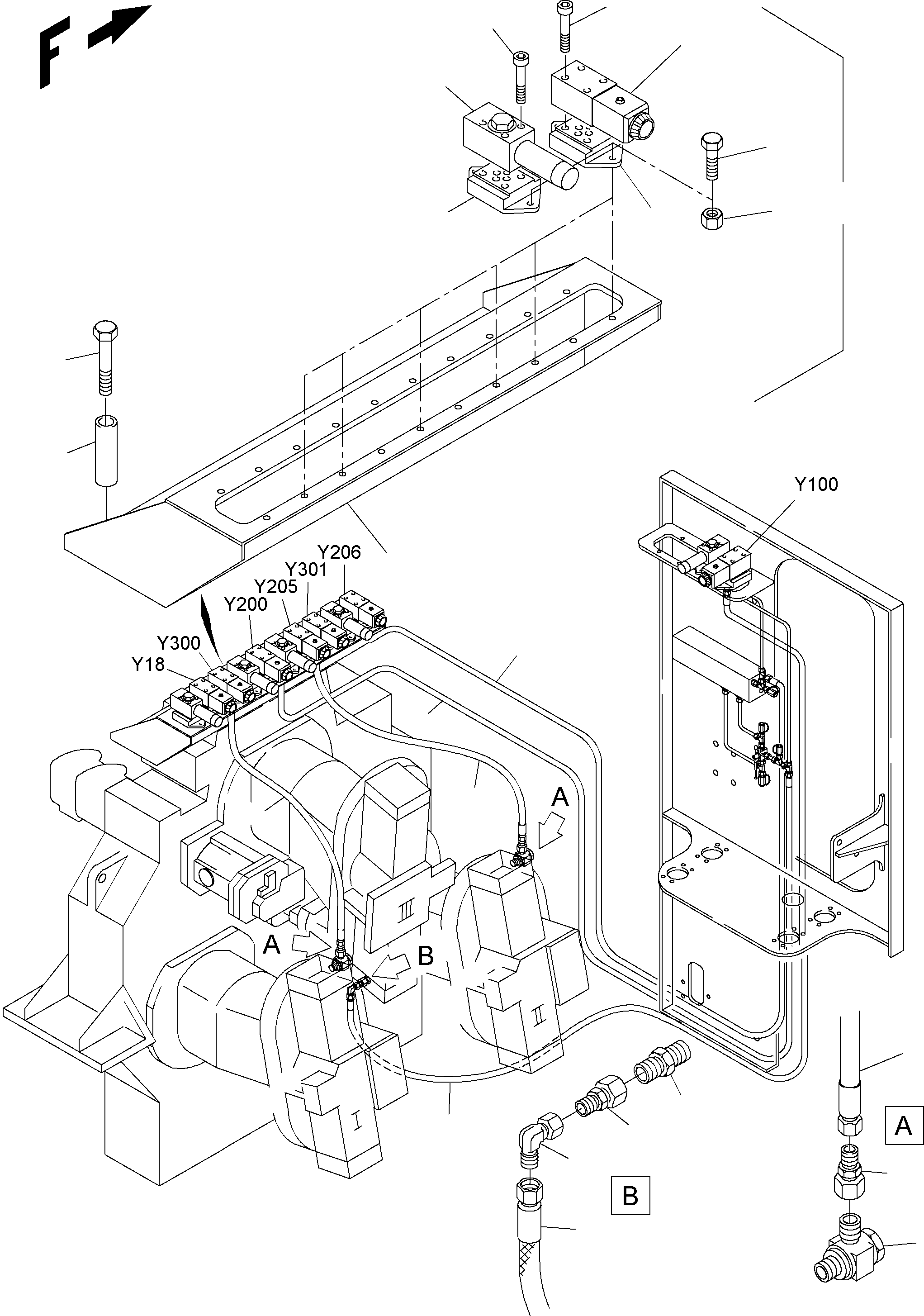 Valve carrier 894 481 40 KOMATSU