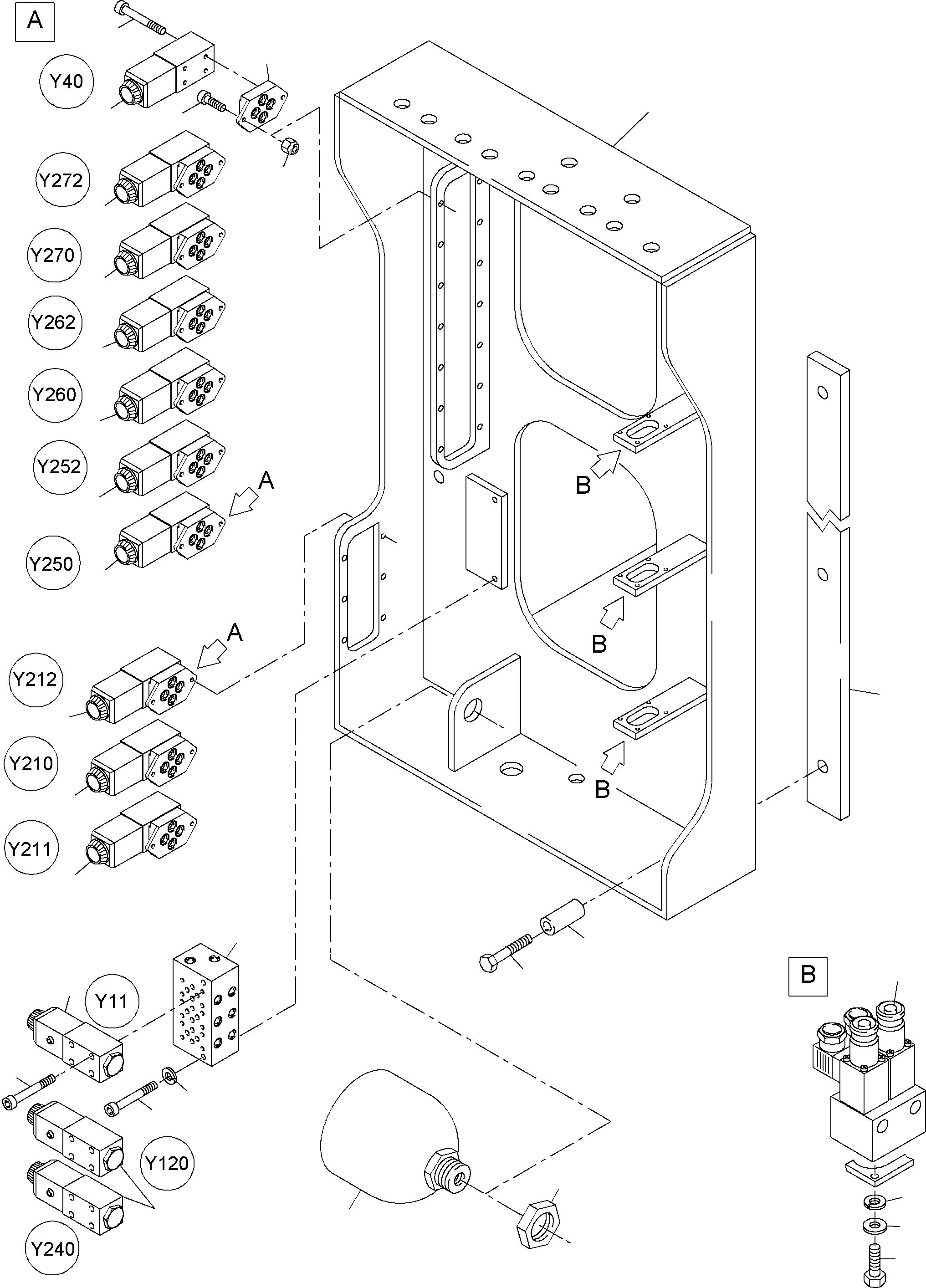 Распределительный коллектор 323 710 40 KOMATSU