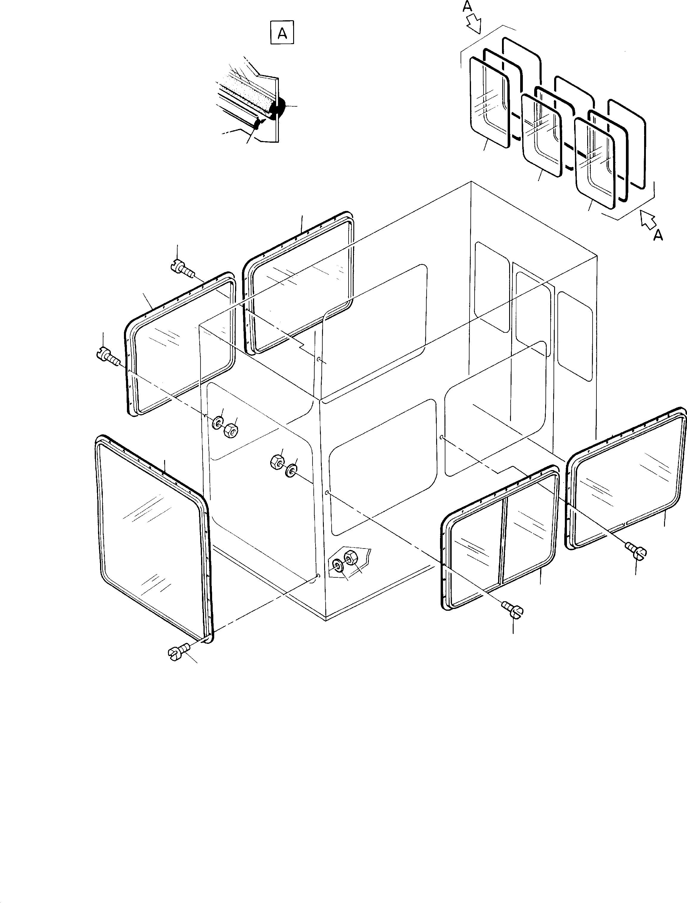 Door pane 767 628 73 KOMATSU