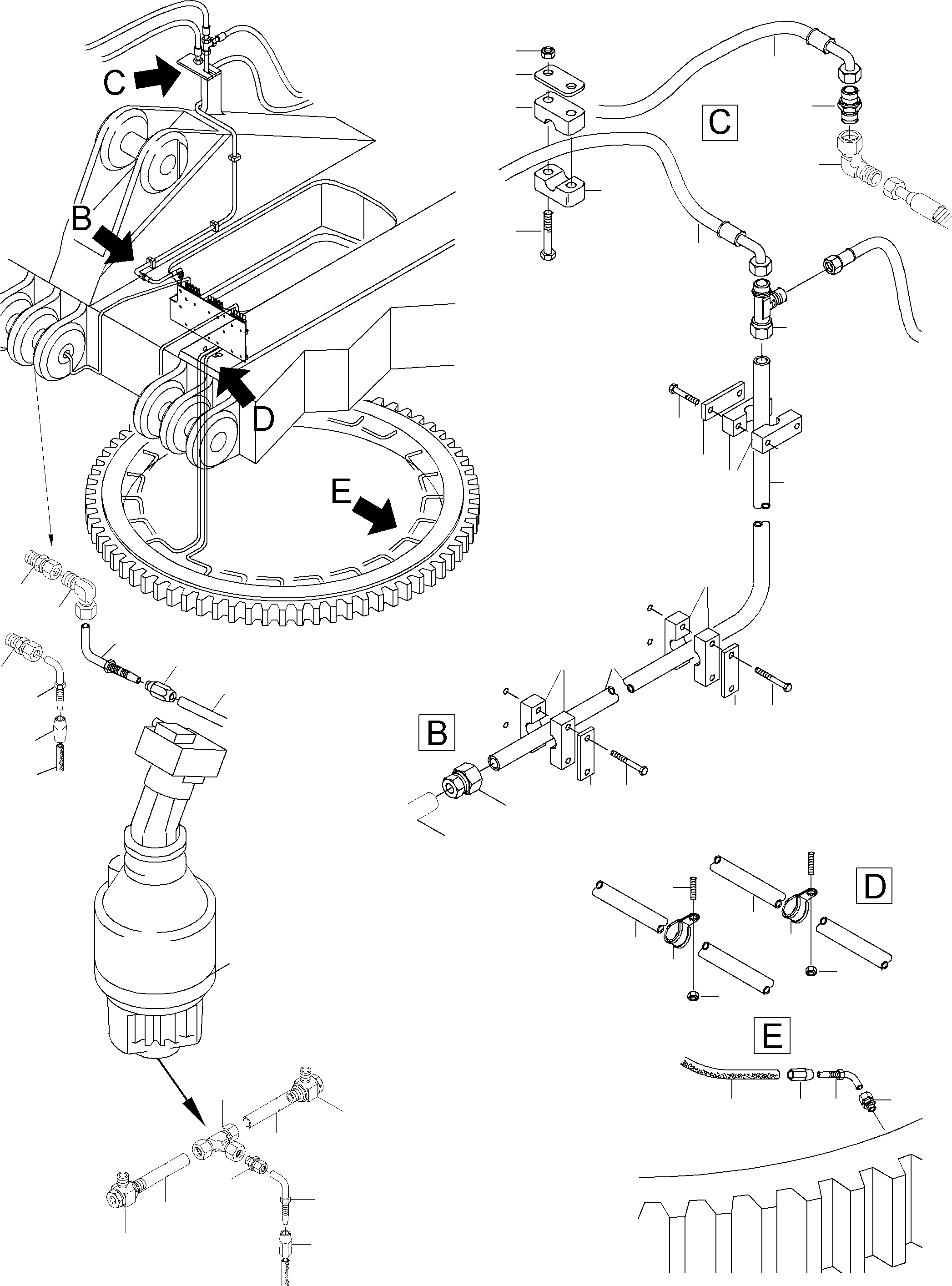Монтажная пластина 922 474 40 KOMATSU