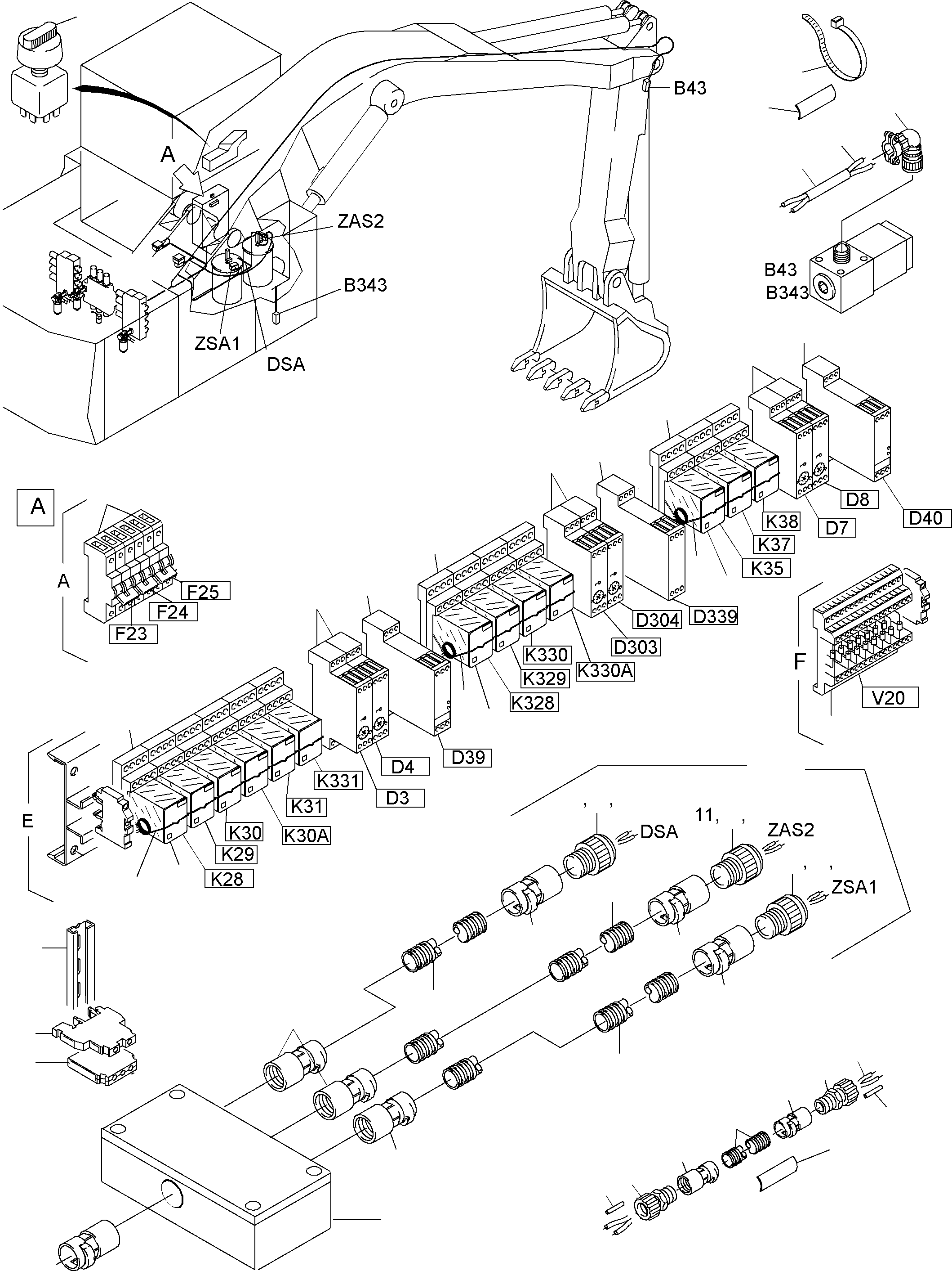 Breaker 6 A 654 254 40 KOMATSU