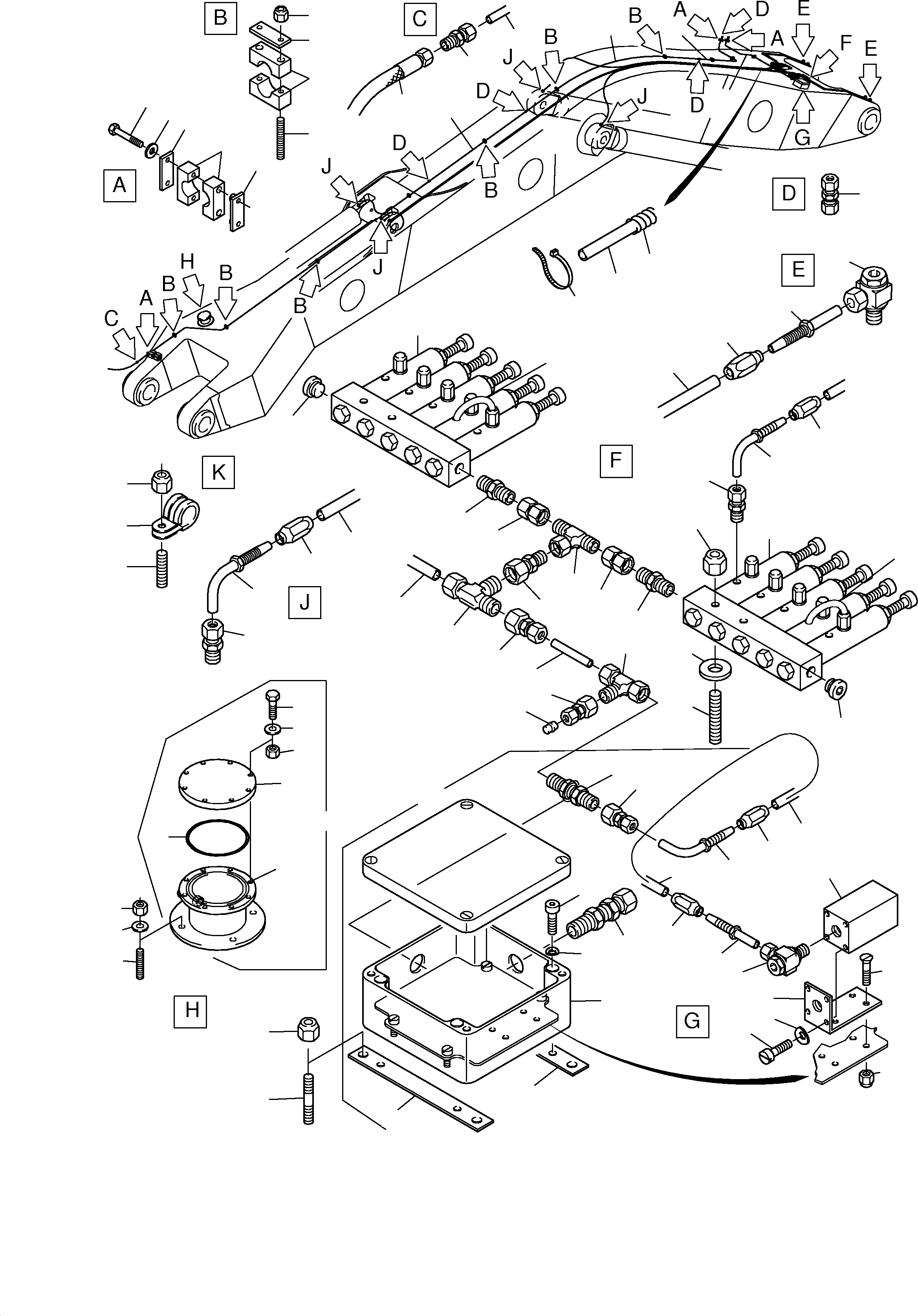 Труба в сборе ø 25 895 623 40 KOMATSU