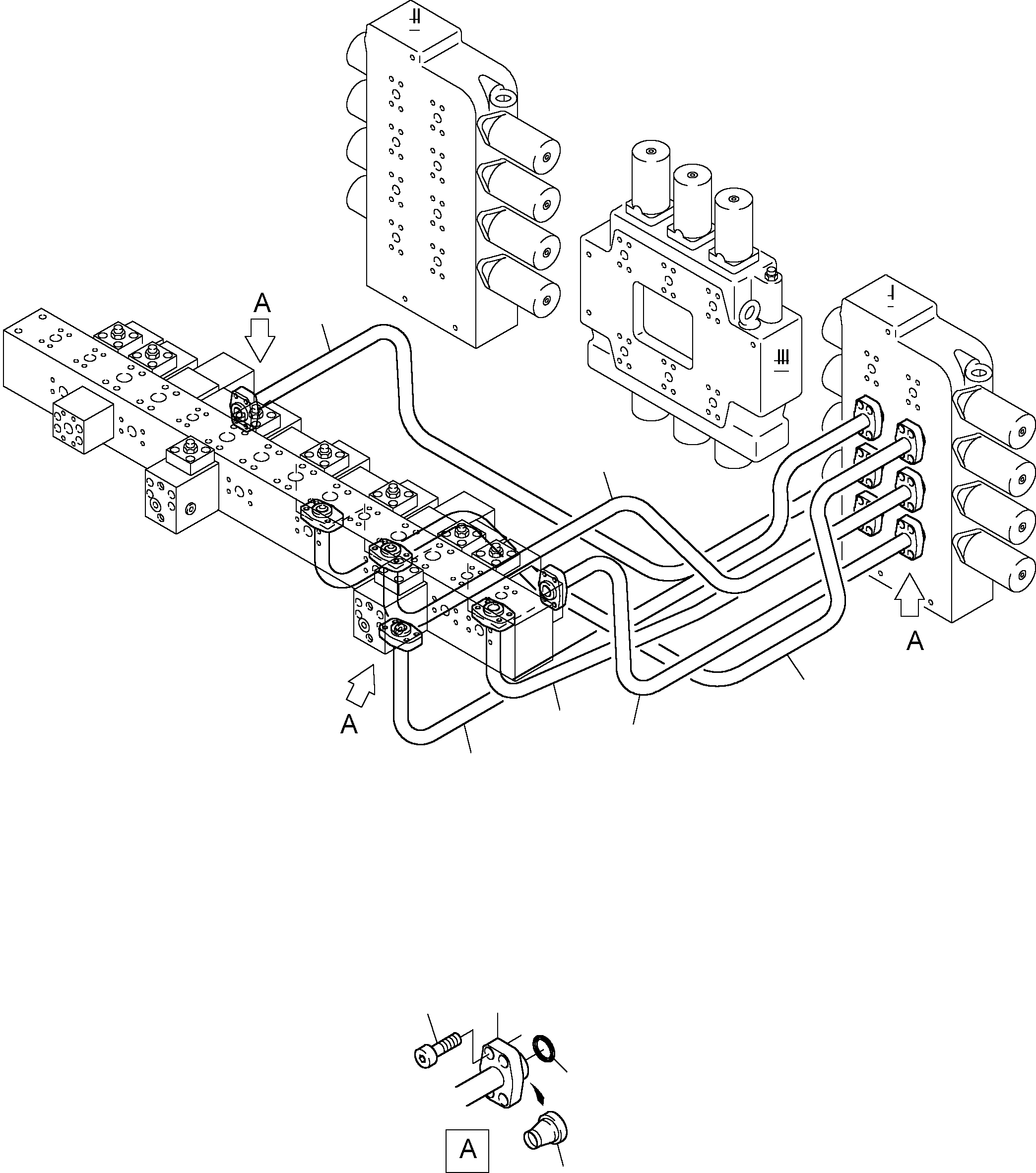 Труба в сборе ø 50 793 381 73 KOMATSU