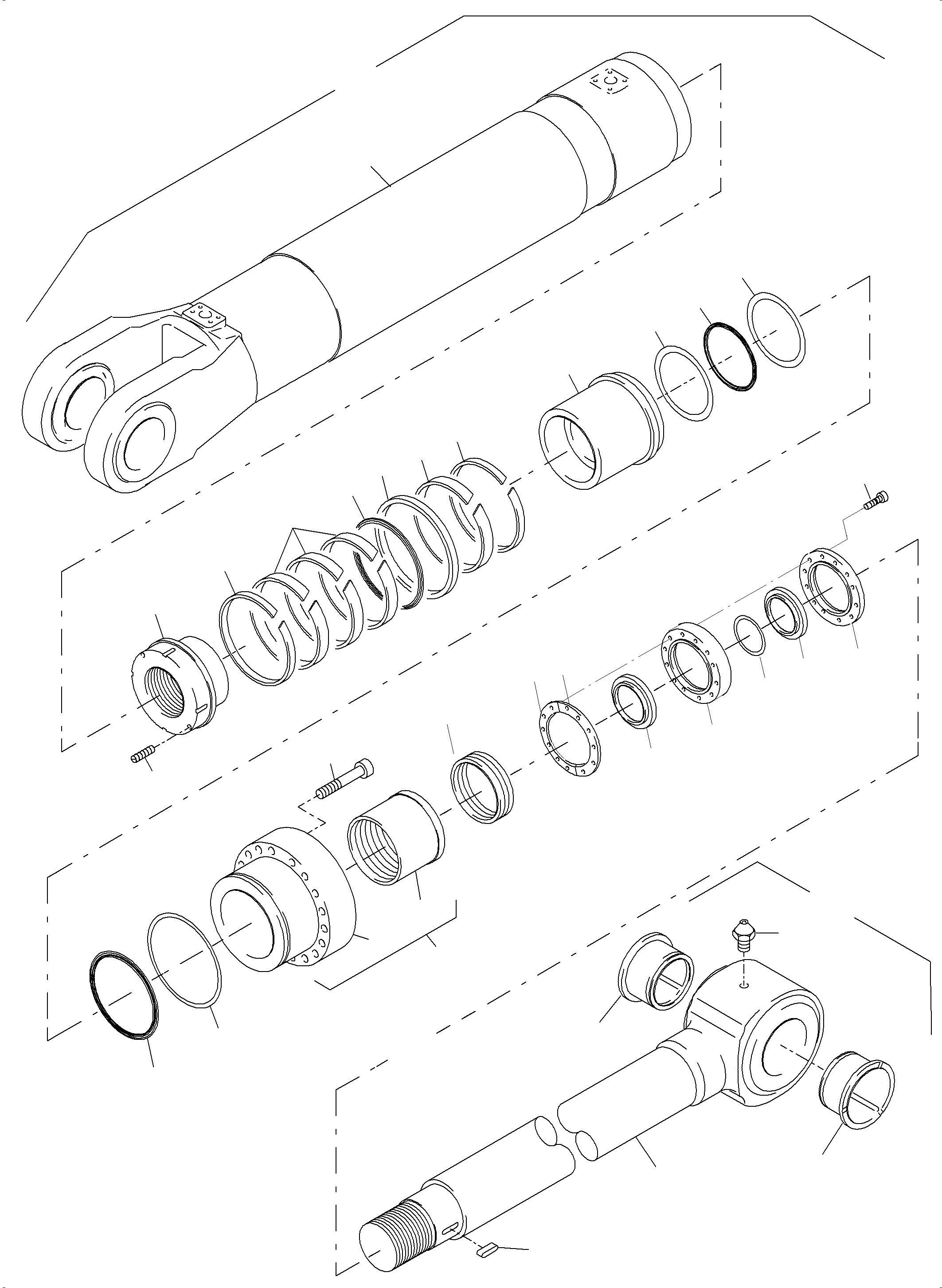 Seal kit for sealing flange (non slotted) fig-nos: 17, 18, 23, 24, 27 and 34 798 451 73 KOMATSU