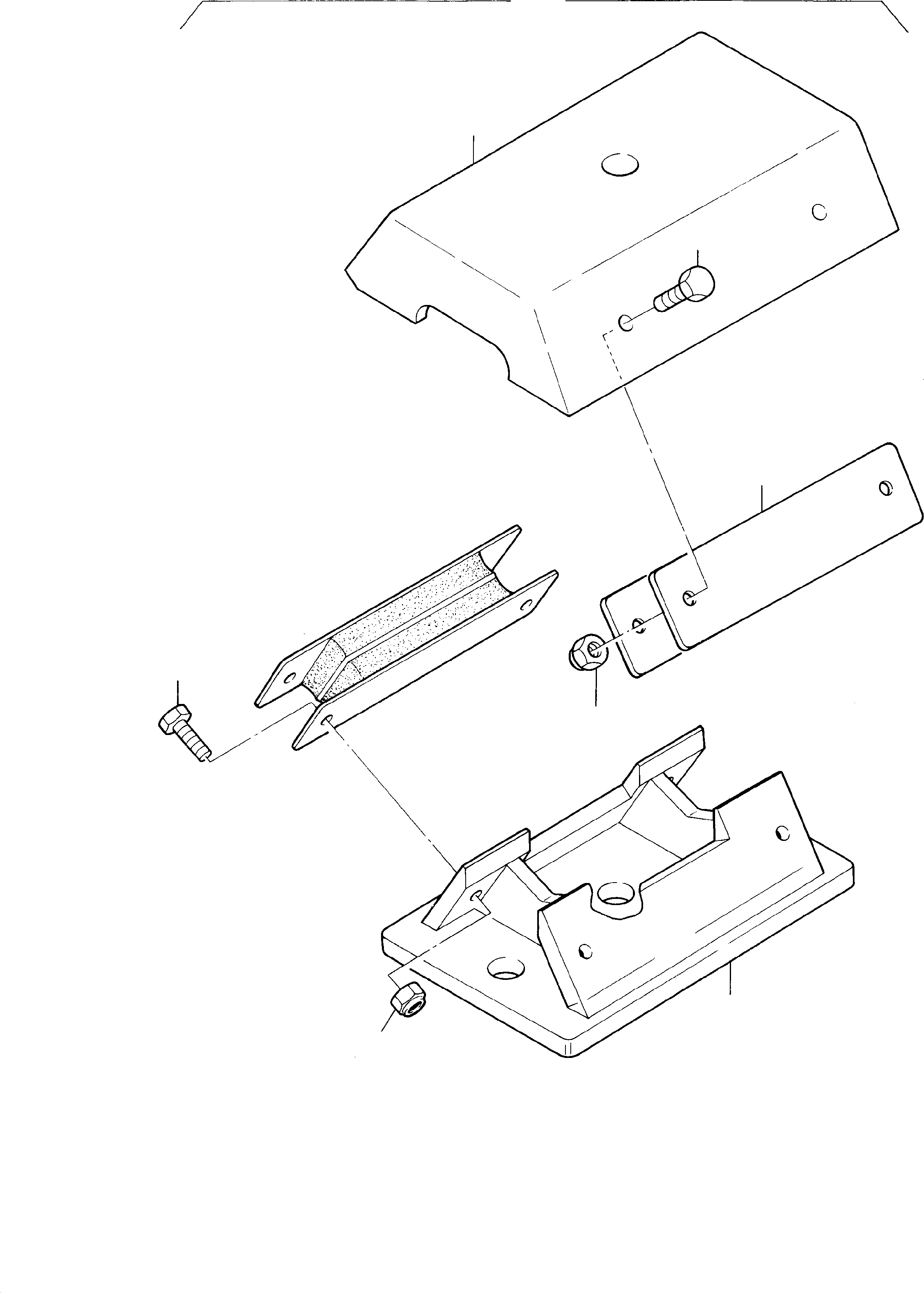 Engine mounting assy. 901 853 40 KOMATSU