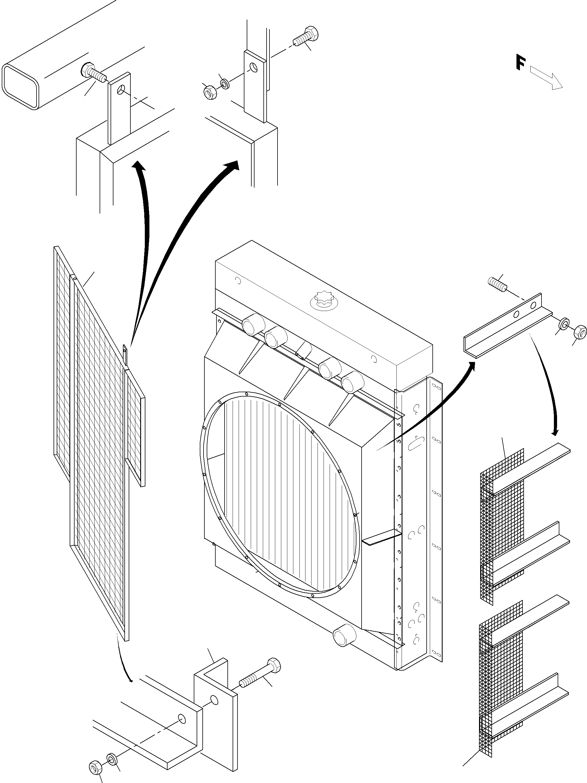 Fan cage 930 595 40 KOMATSU