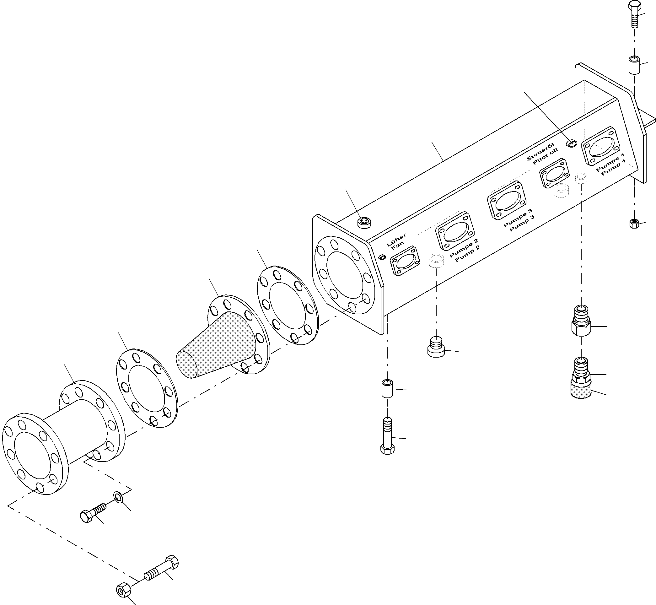 Трубка 927 232 40 KOMATSU