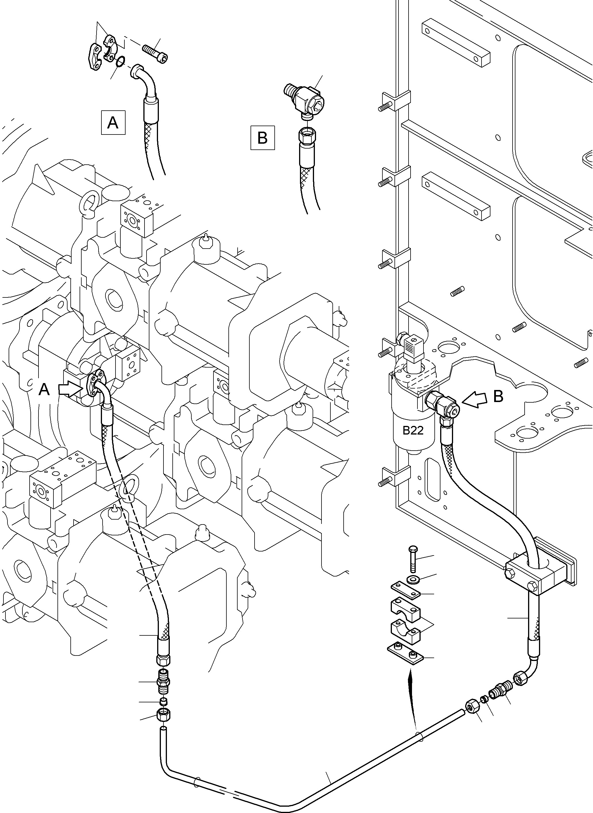 Hose assy. DN 25x950 517 730 98 KOMATSU
