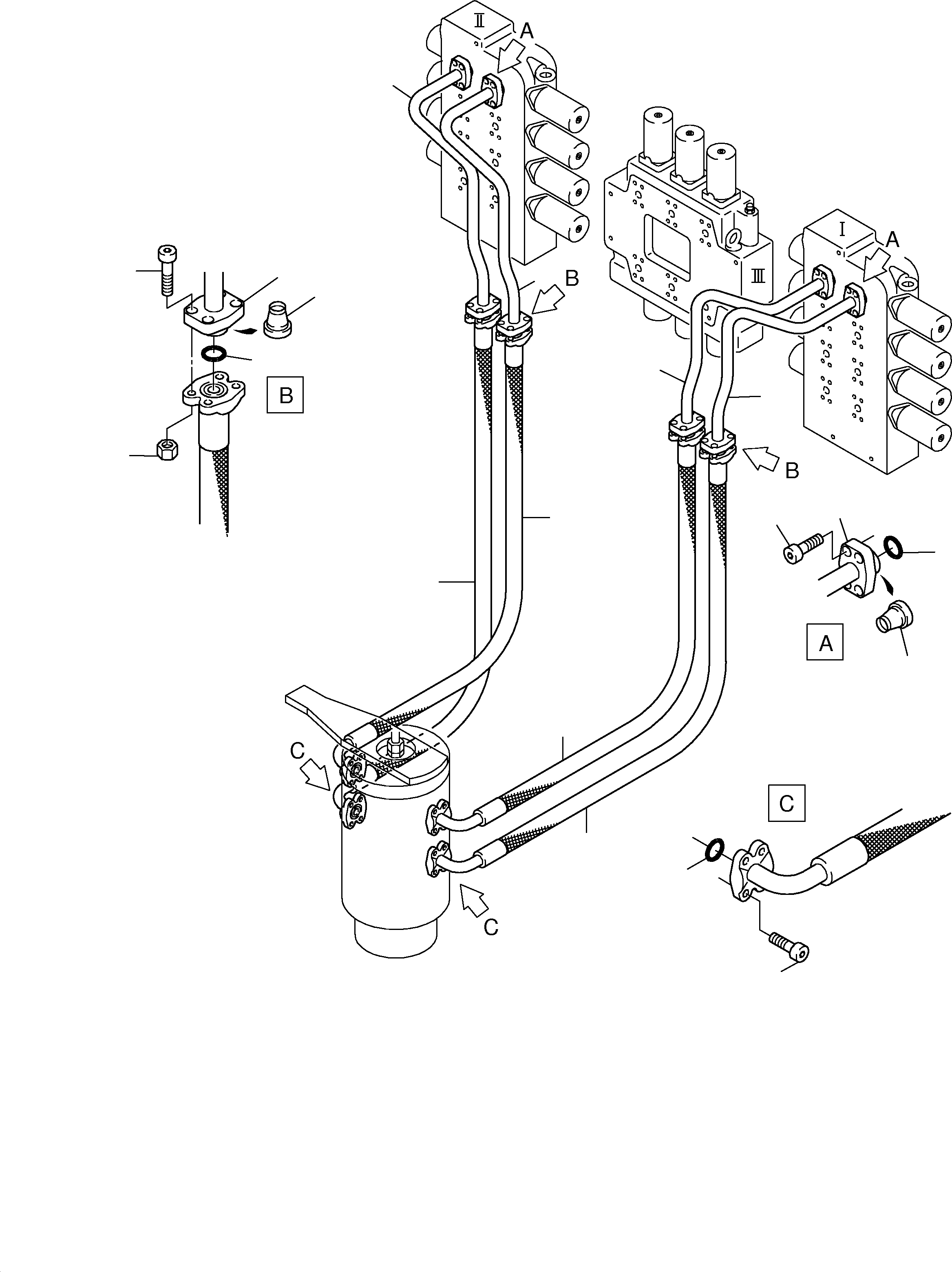 Труба в сборе ø 50 793 607 73 KOMATSU