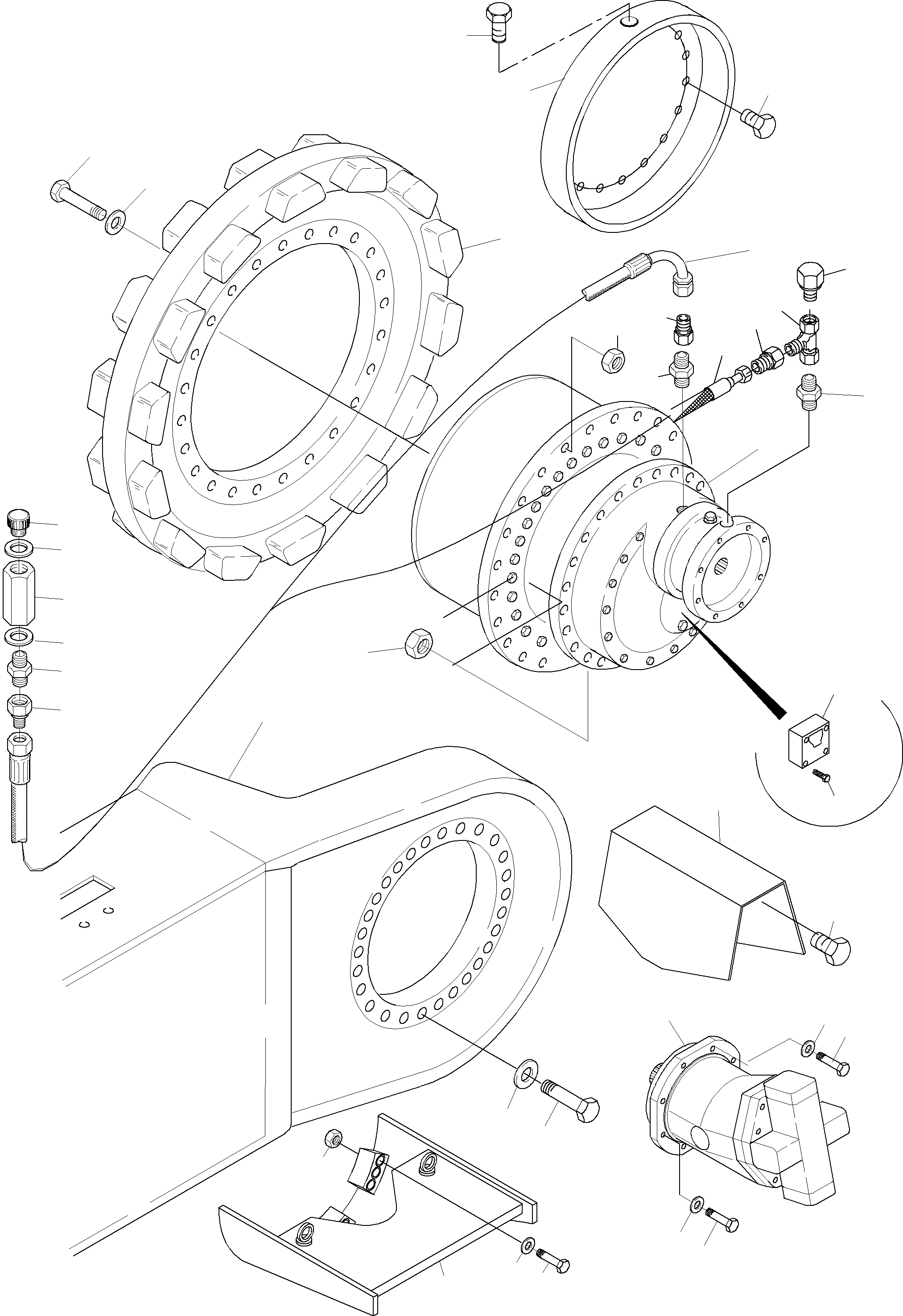 Track frame r.h. 925 698 40 KOMATSU