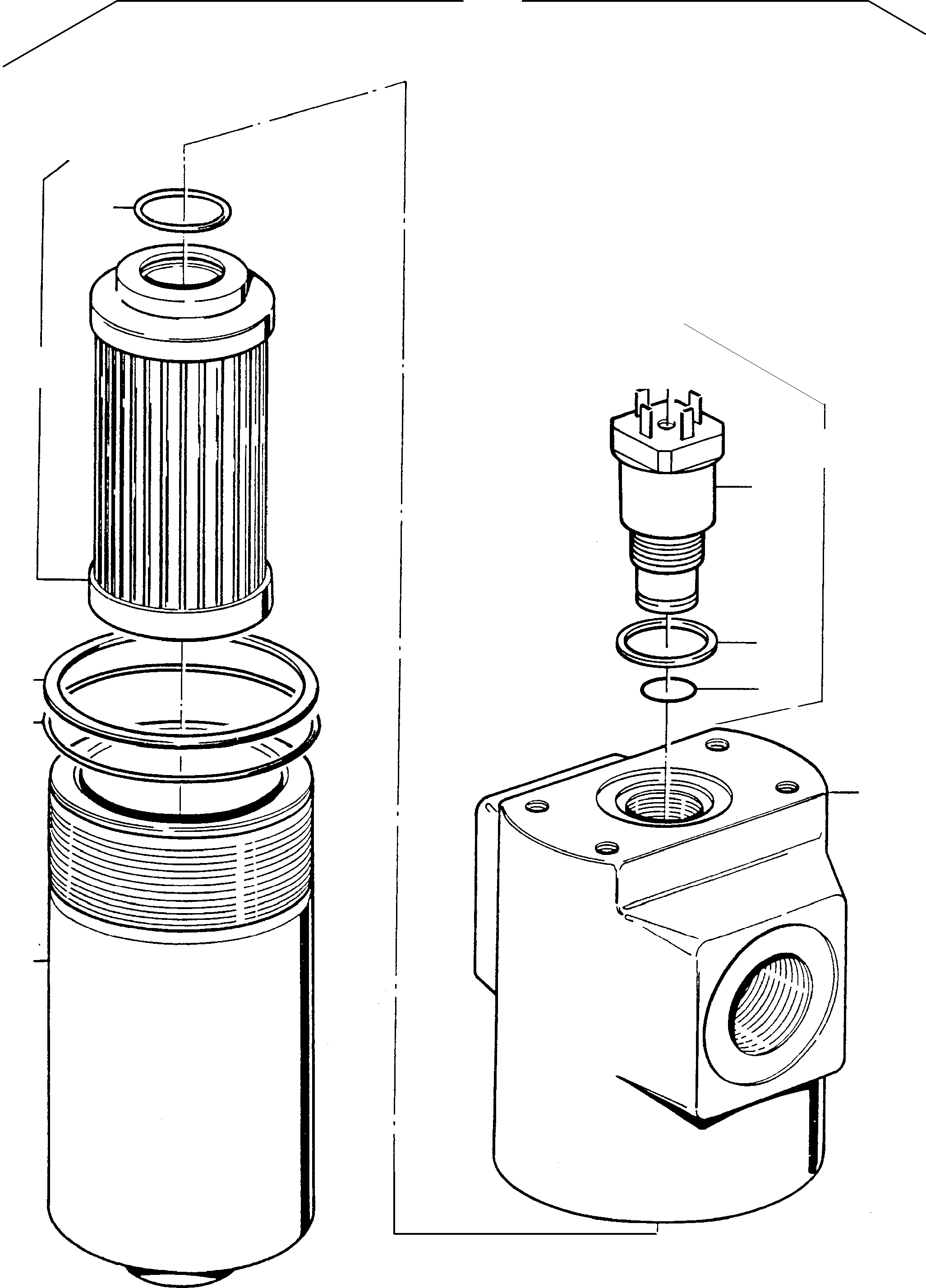 Hydr. filter assy. 906 852 40 KOMATSU