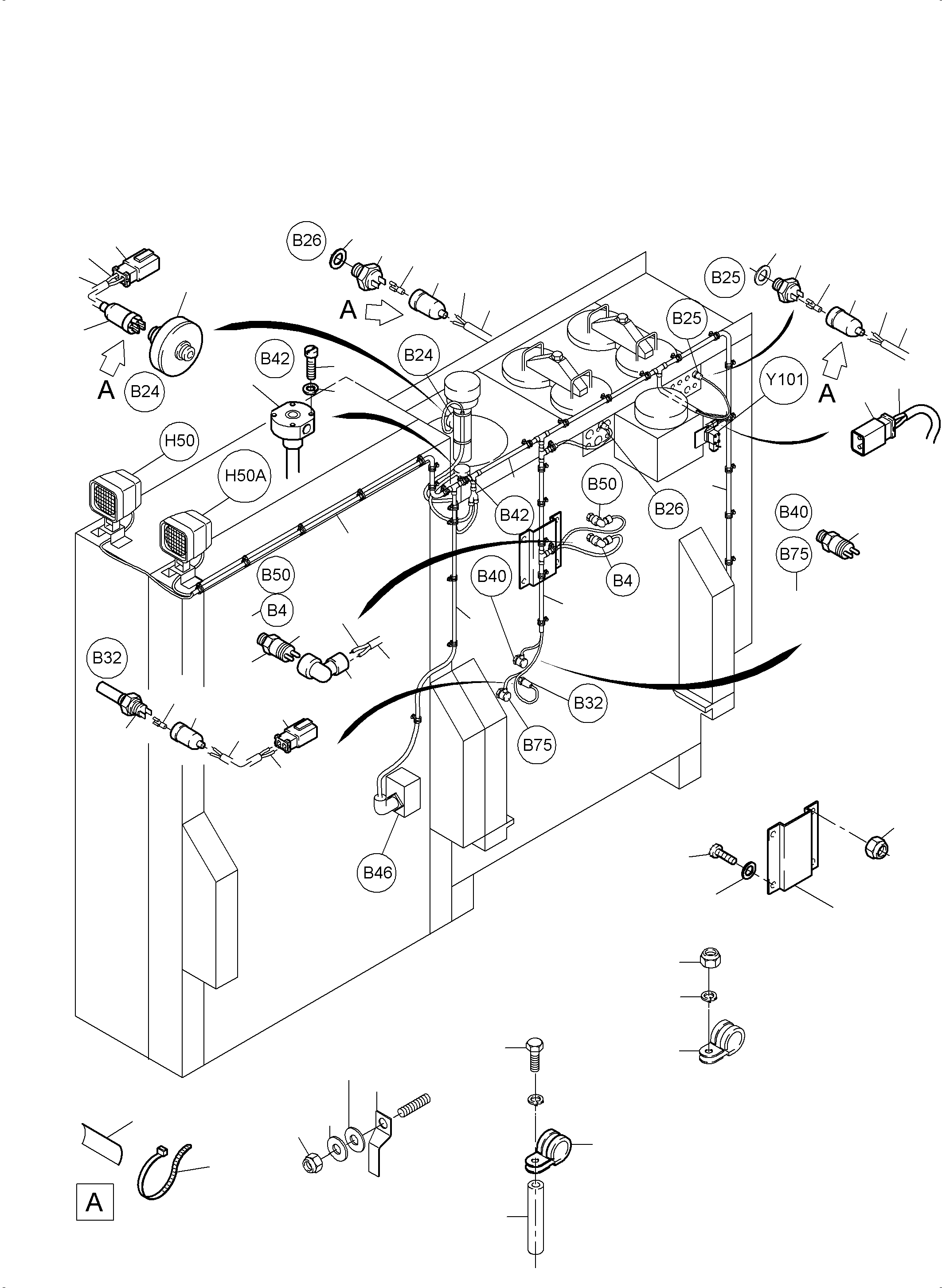 Plug housing 795 461 73 KOMATSU