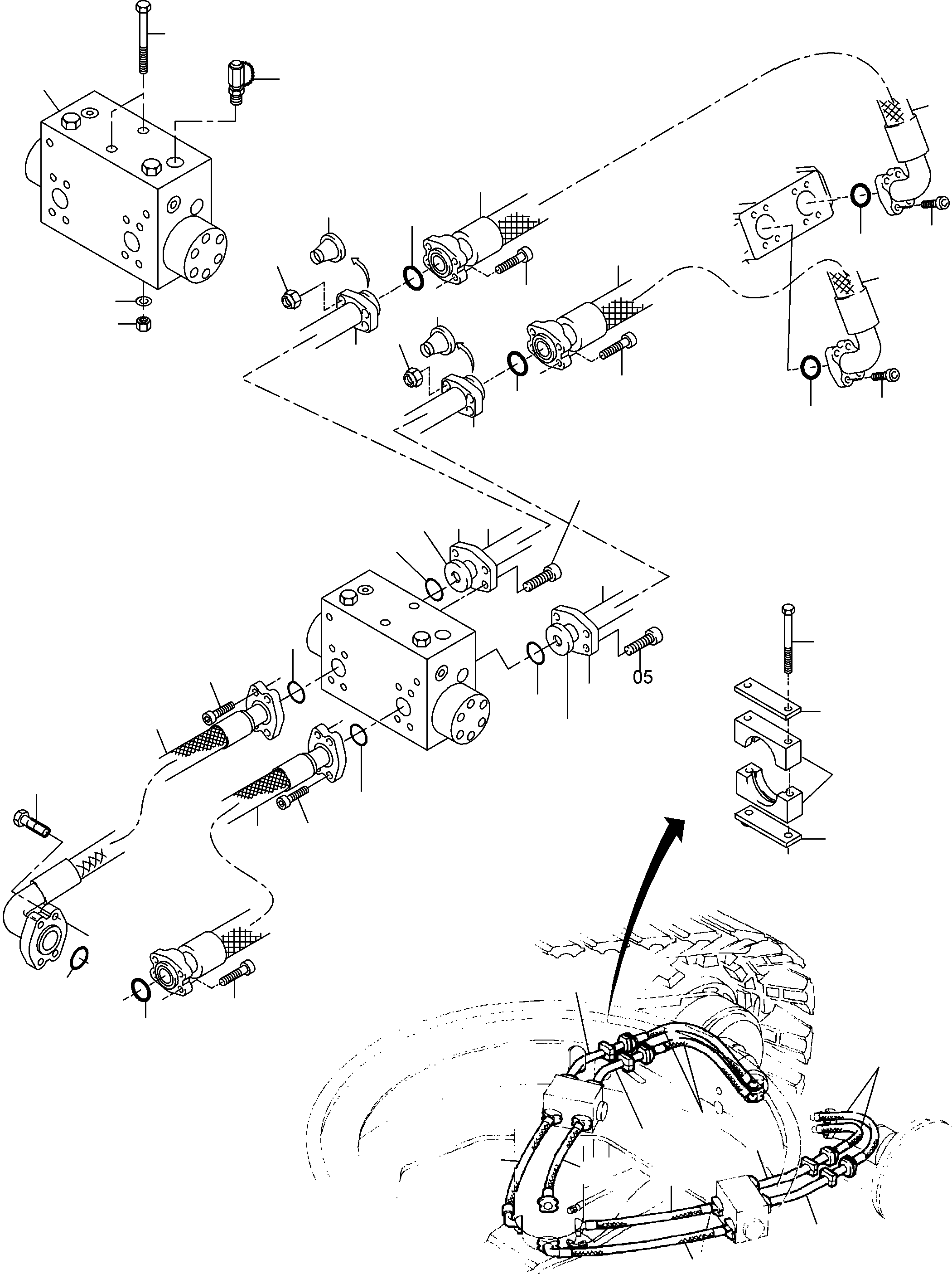 Труба в сборе 795 694 73 KOMATSU
