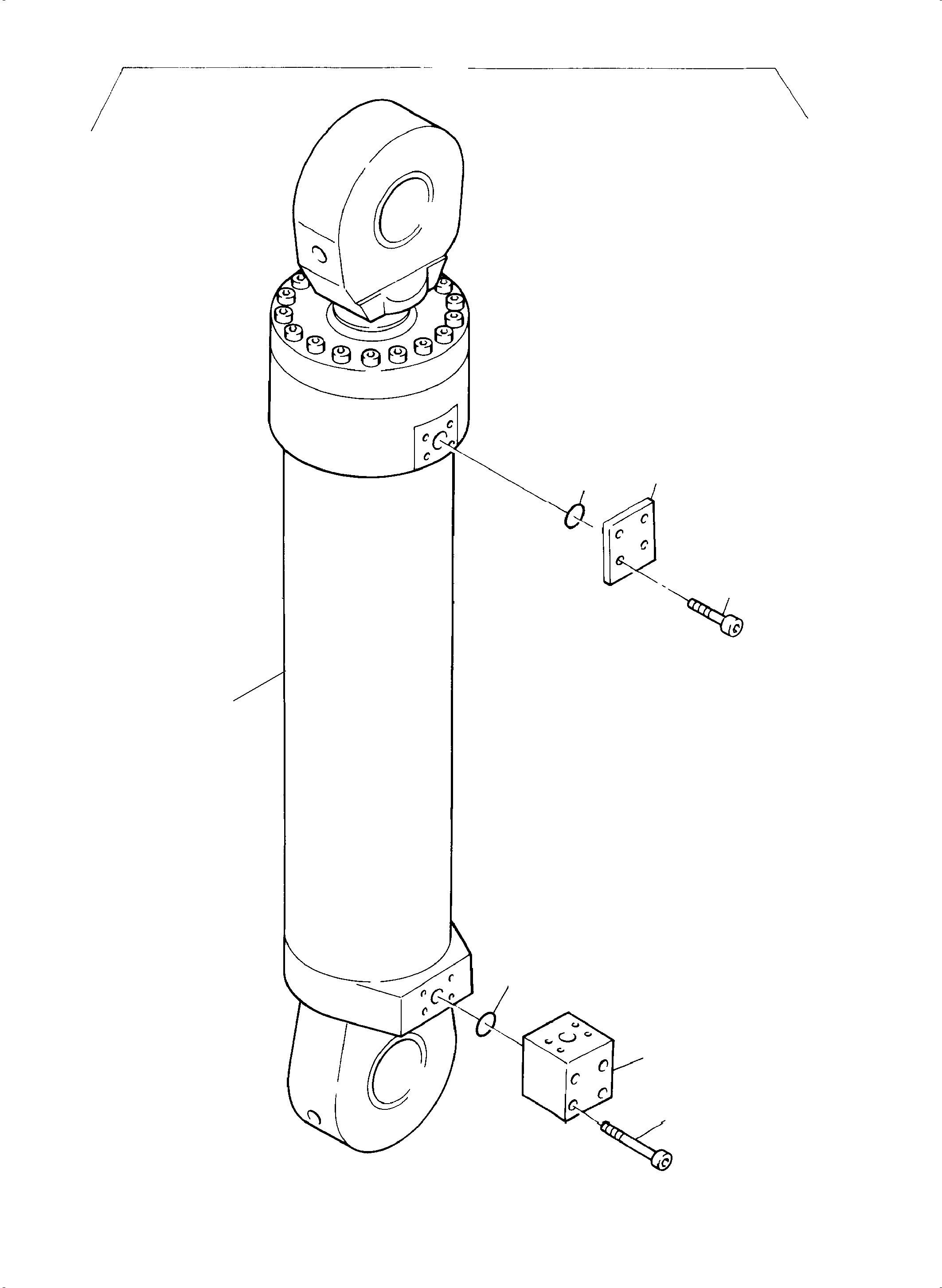 Clam cylinder assy. consist. Of fig nos 02-07 924 974 40 KOMATSU
