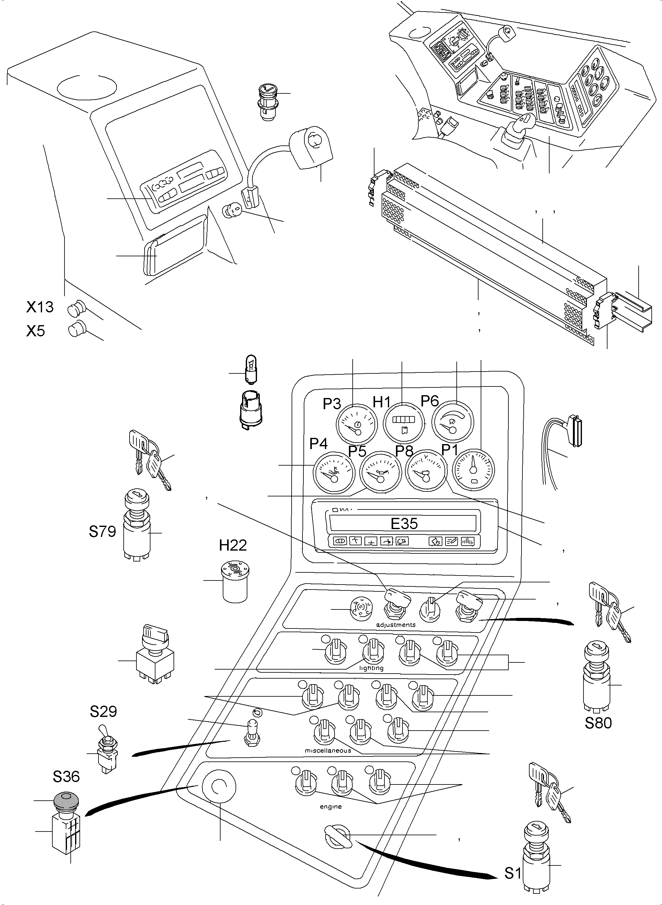Cable Set 796 443 73 KOMATSU