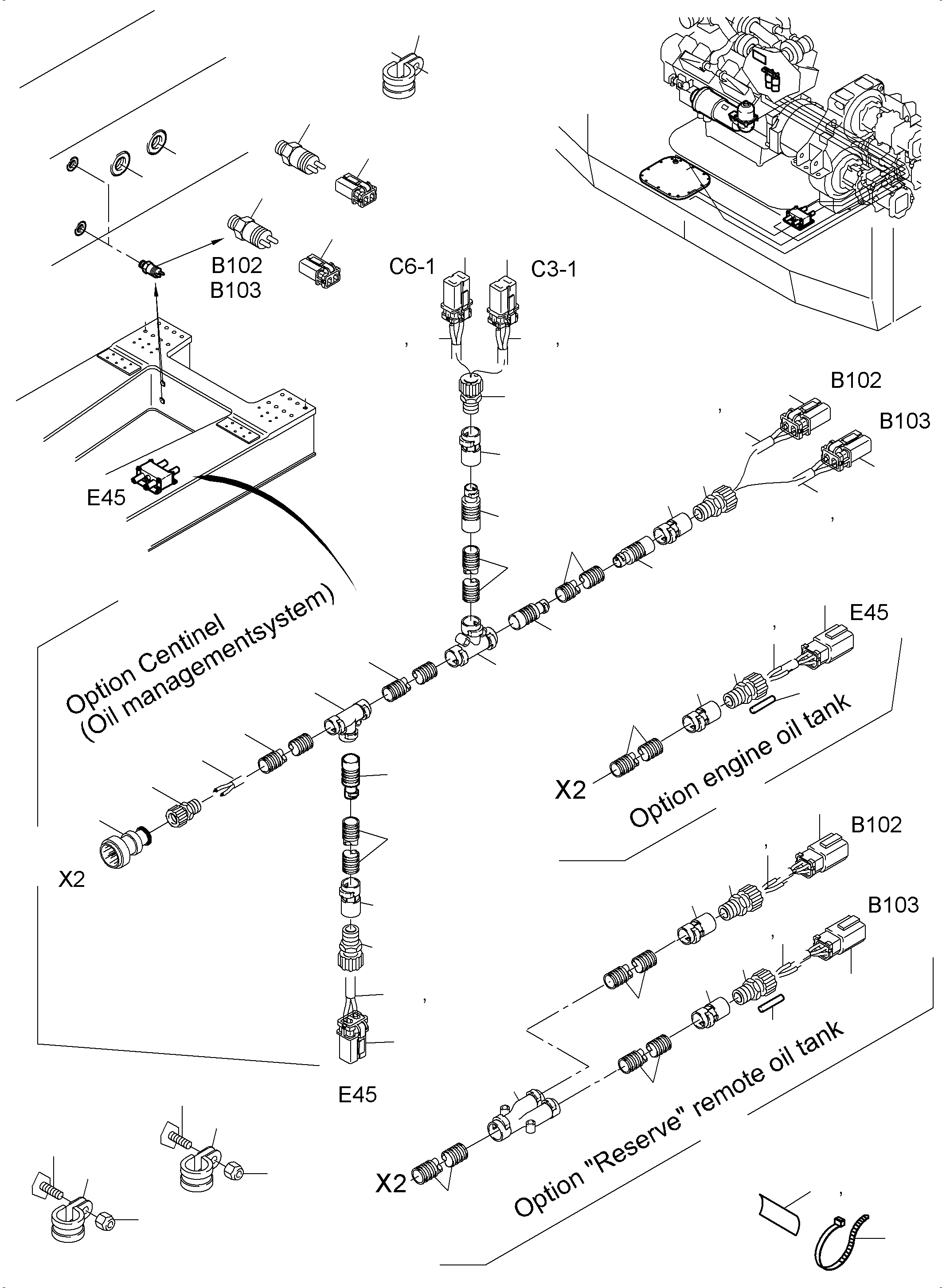 Harness - centinel 938 304 40 KOMATSU