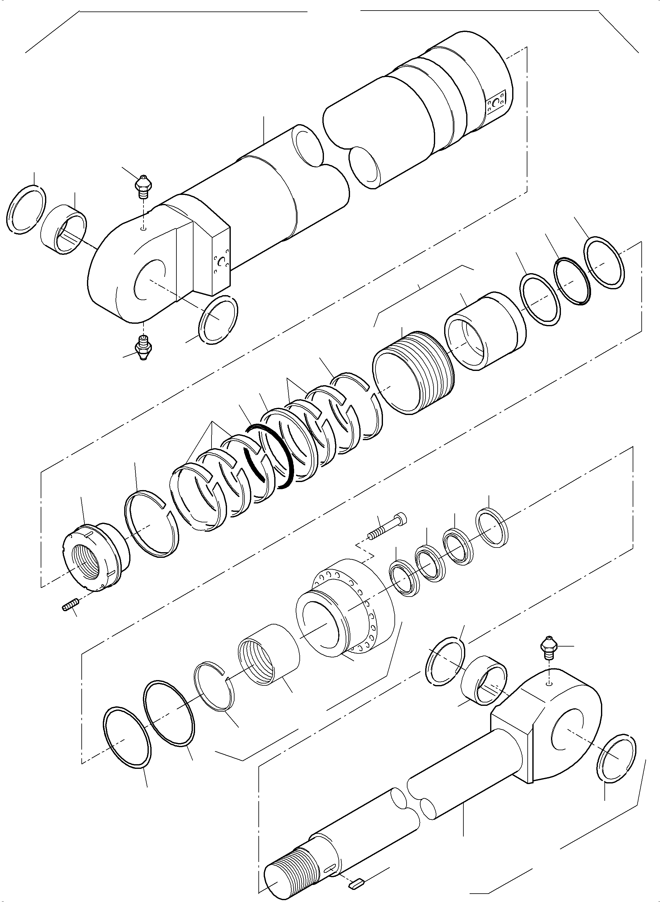 Hydraulic cylinder (Cold weather design) 938 830 40 KOMATSU