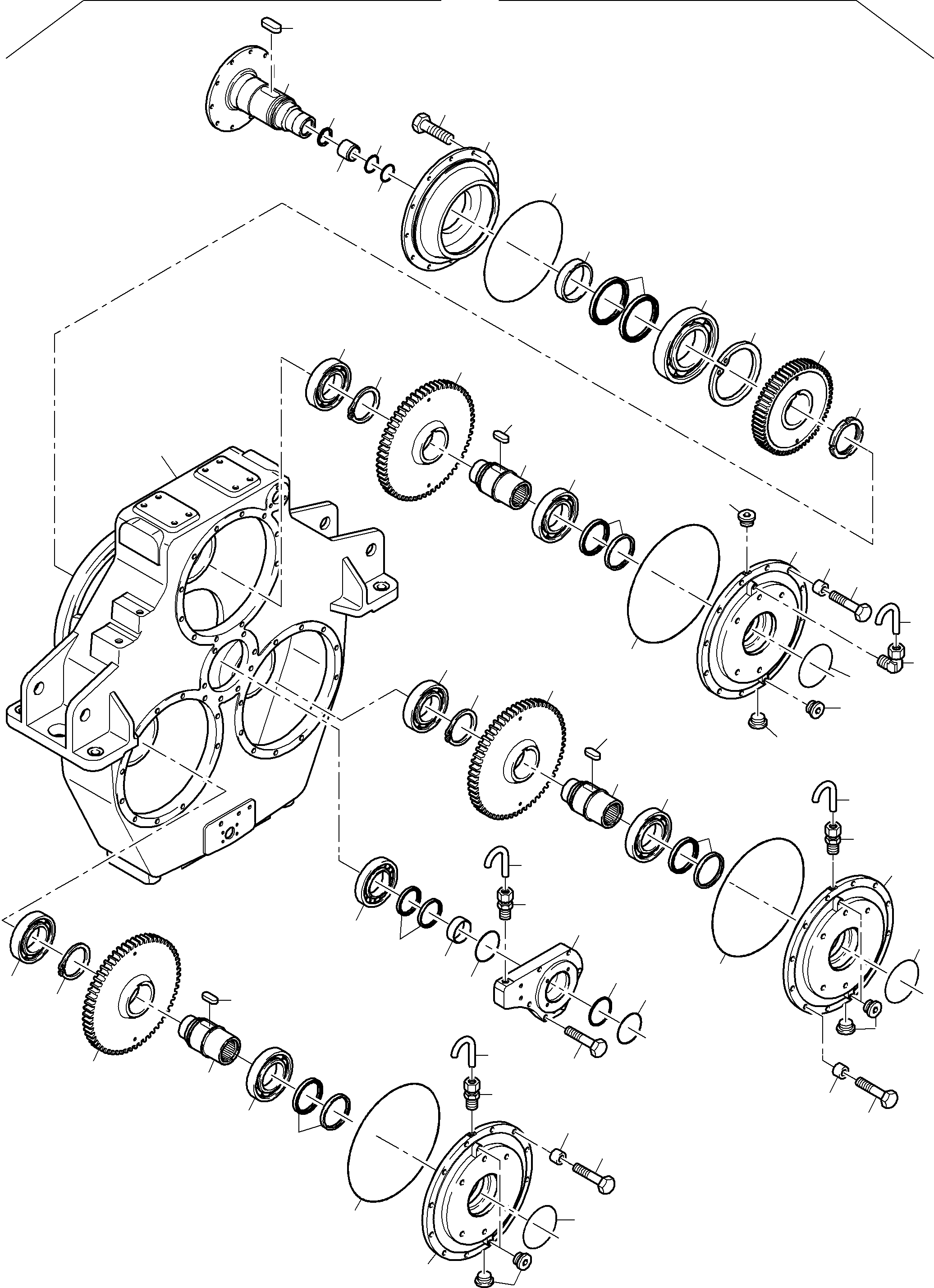 Repair Kit - incl.all gear parts a. shafts 799 388 73 KOMATSU