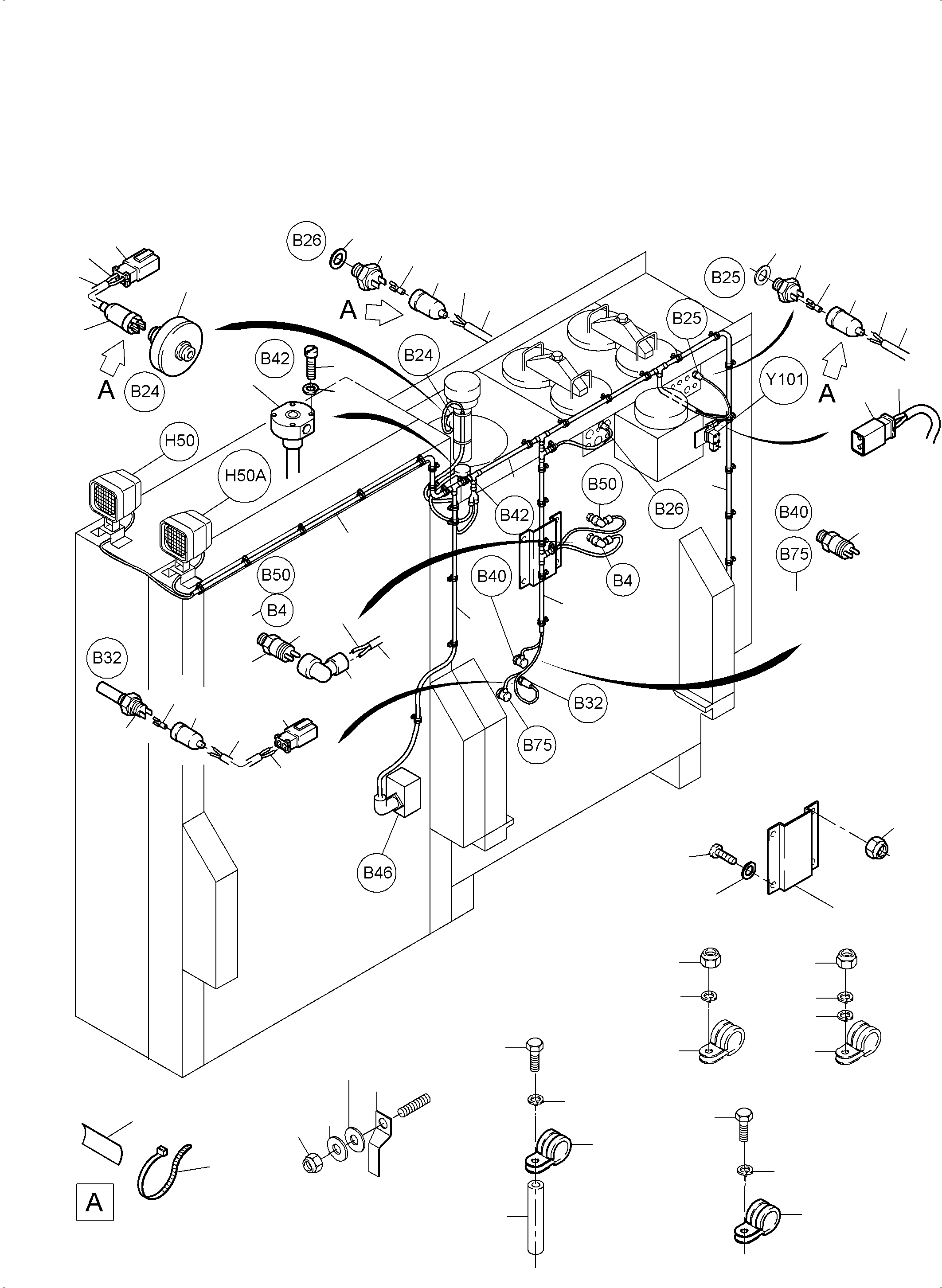 Temperature sensor  (cold weather design) 907 546 40 KOMATSU