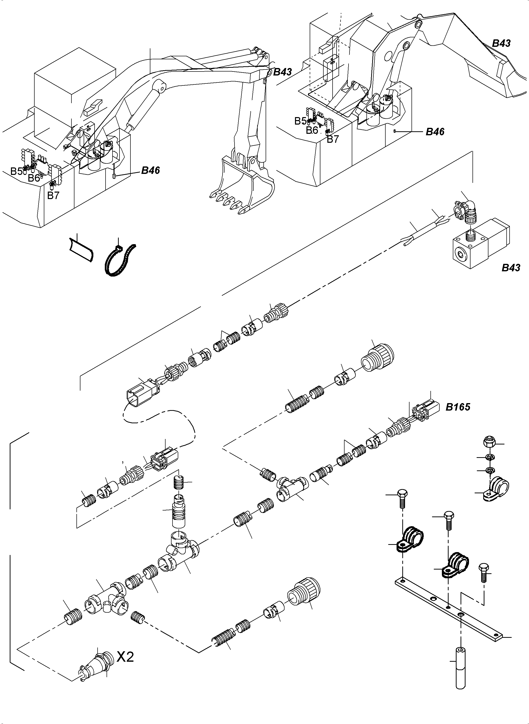 Harness - lube arr. 948 854 40 KOMATSU