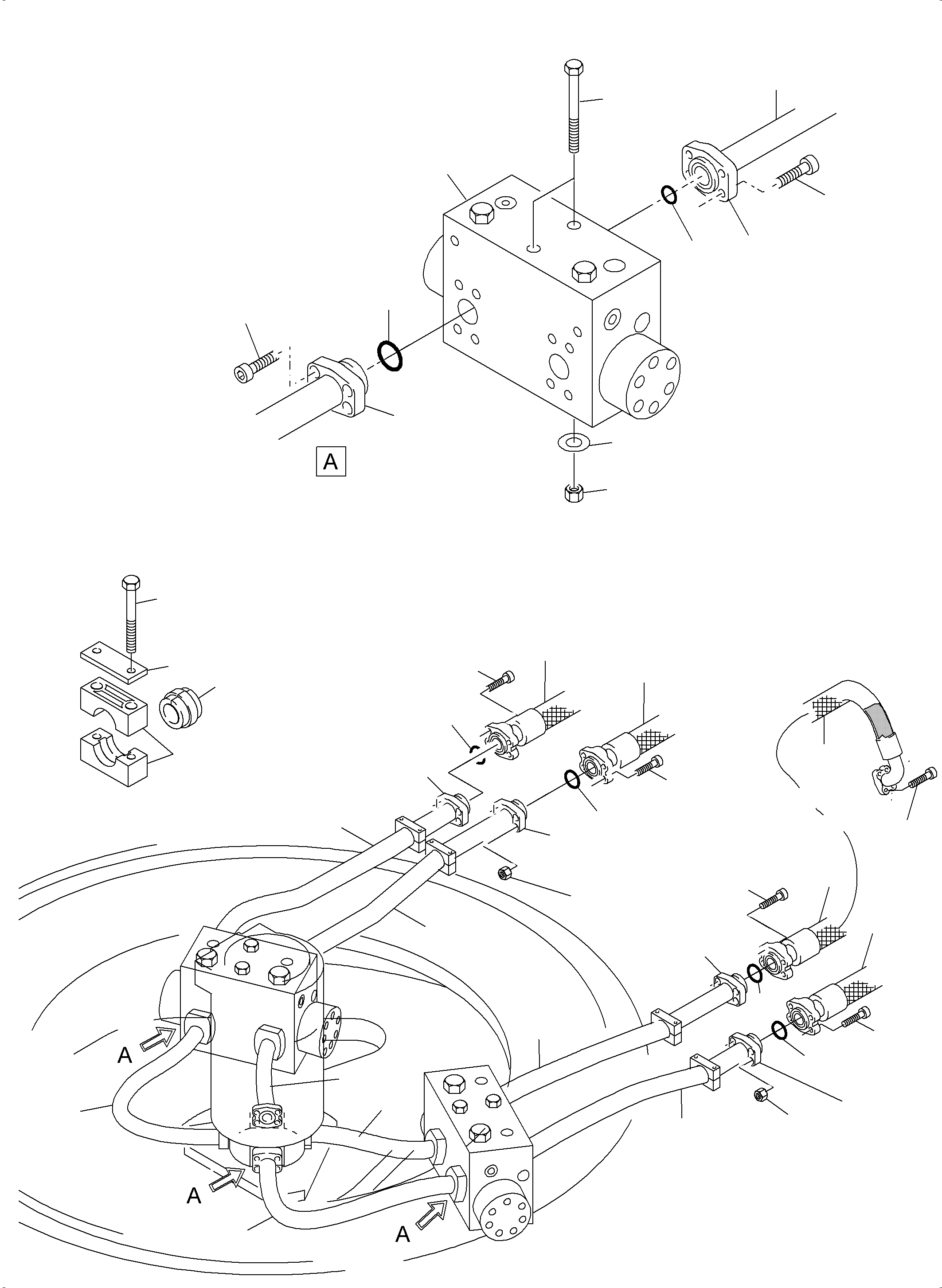 Pipe assy. w./o. seal 929 334 40 KOMATSU