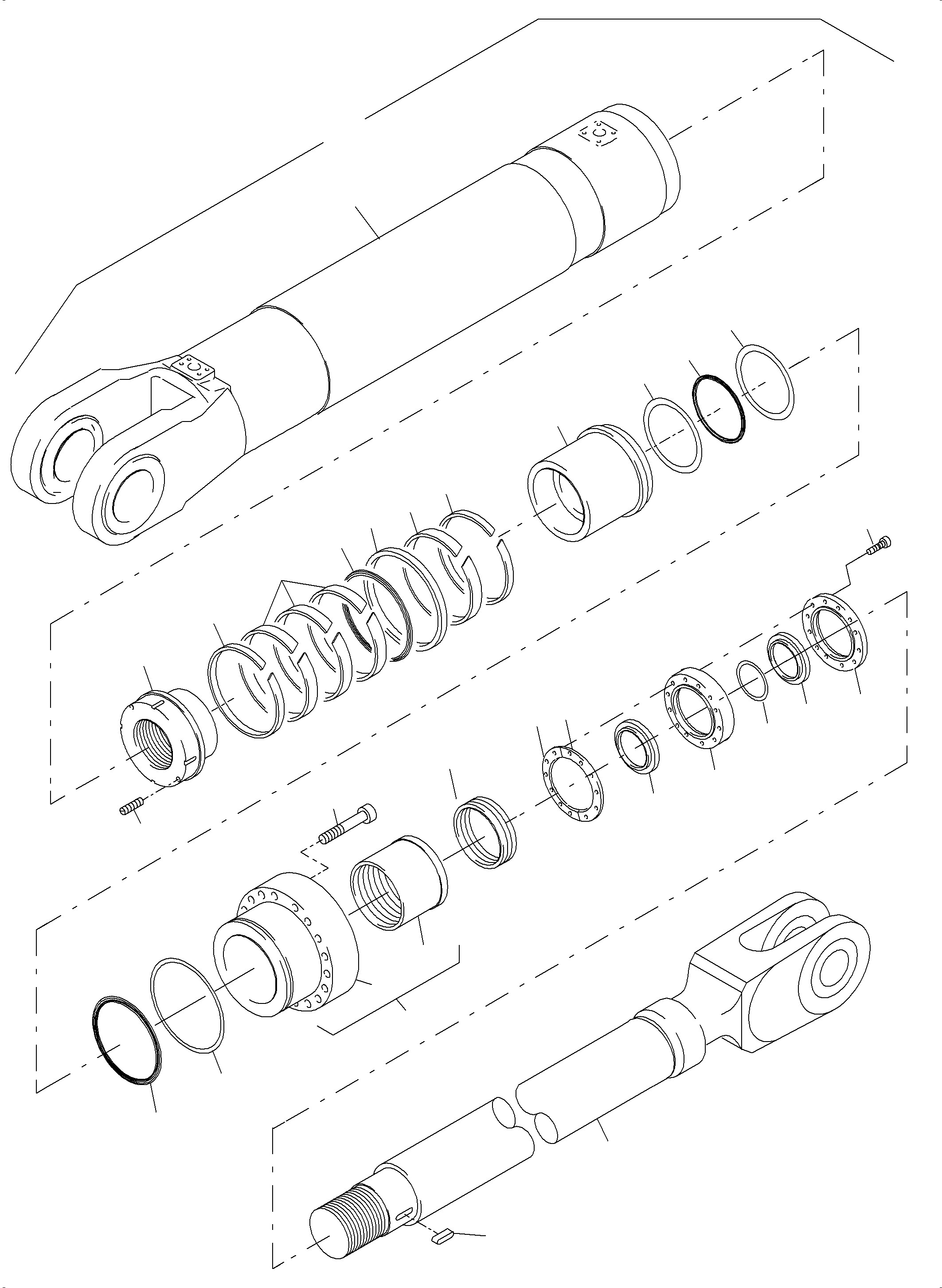 Seal kit for piston fig-nos. 08-11,15 and 16 (cold weather design) 794 970 73 KOMATSU