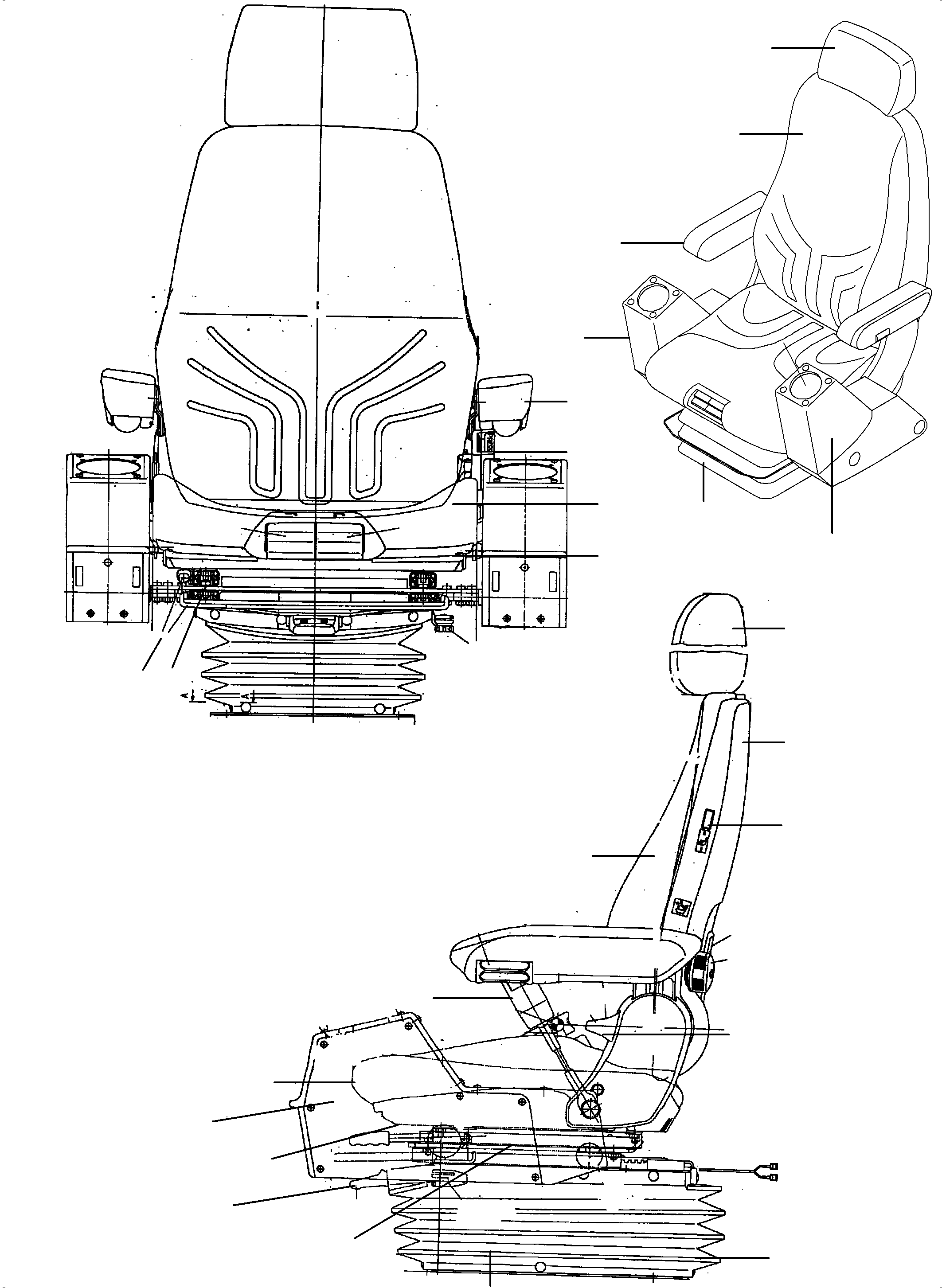 Adapter plate, to arm rests, not shown 797 271 73 KOMATSU