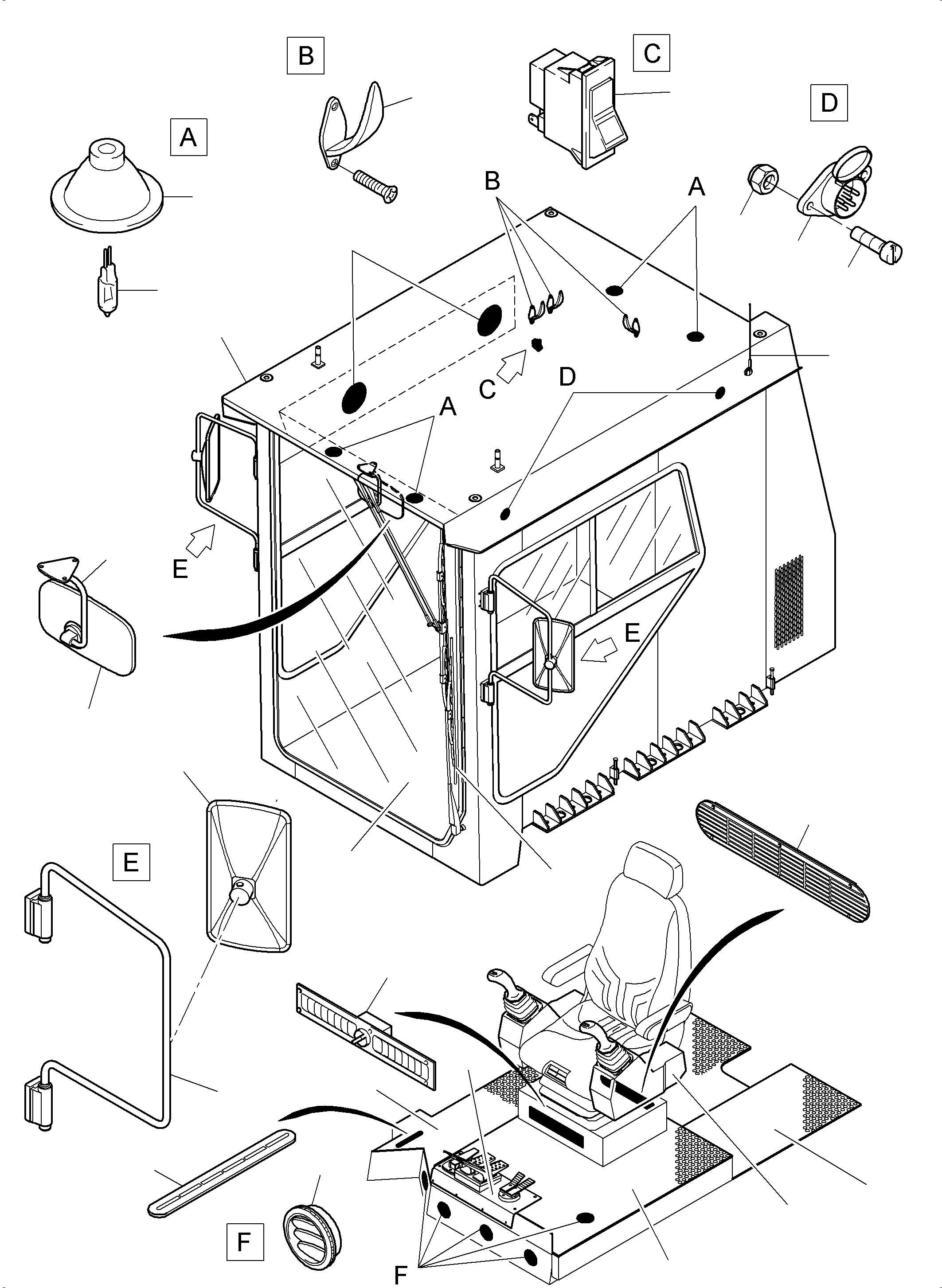 Operator's cab assy. (Cold weather design) 942 053 40 KOMATSU