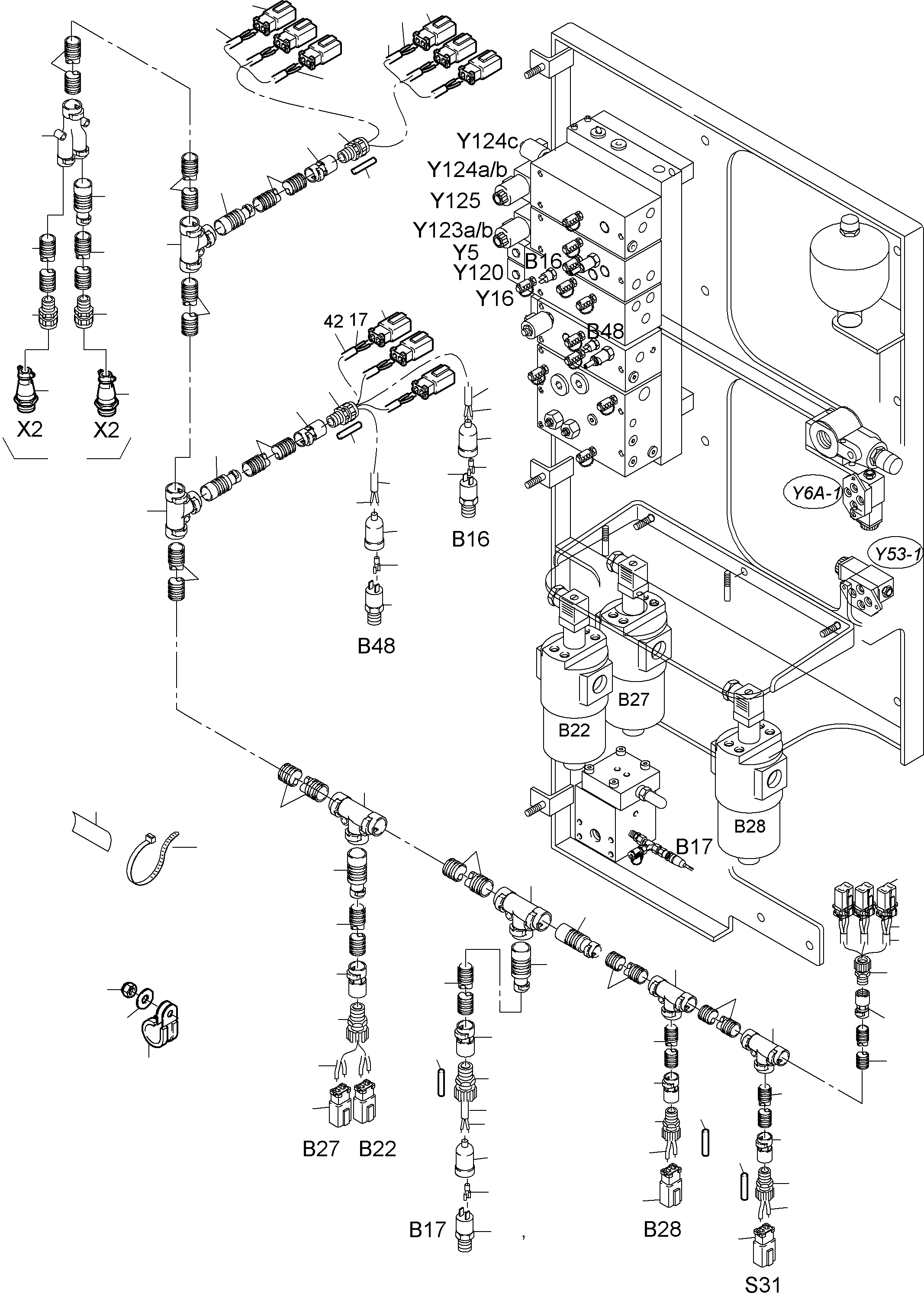 Harness - Control and Filter Plate 947 943 40 KOMATSU