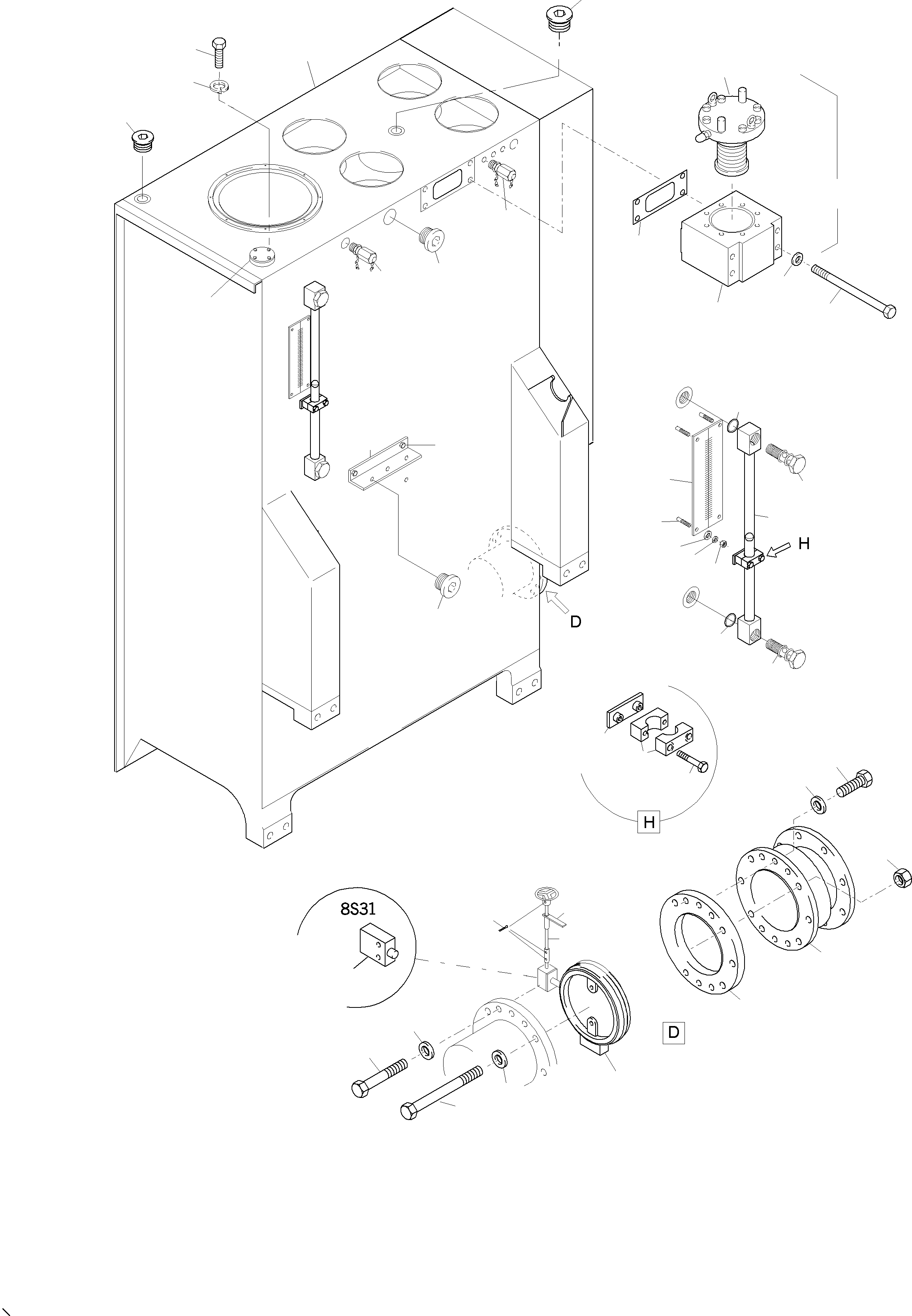 Oil tank weldment 935 436 40 KOMATSU